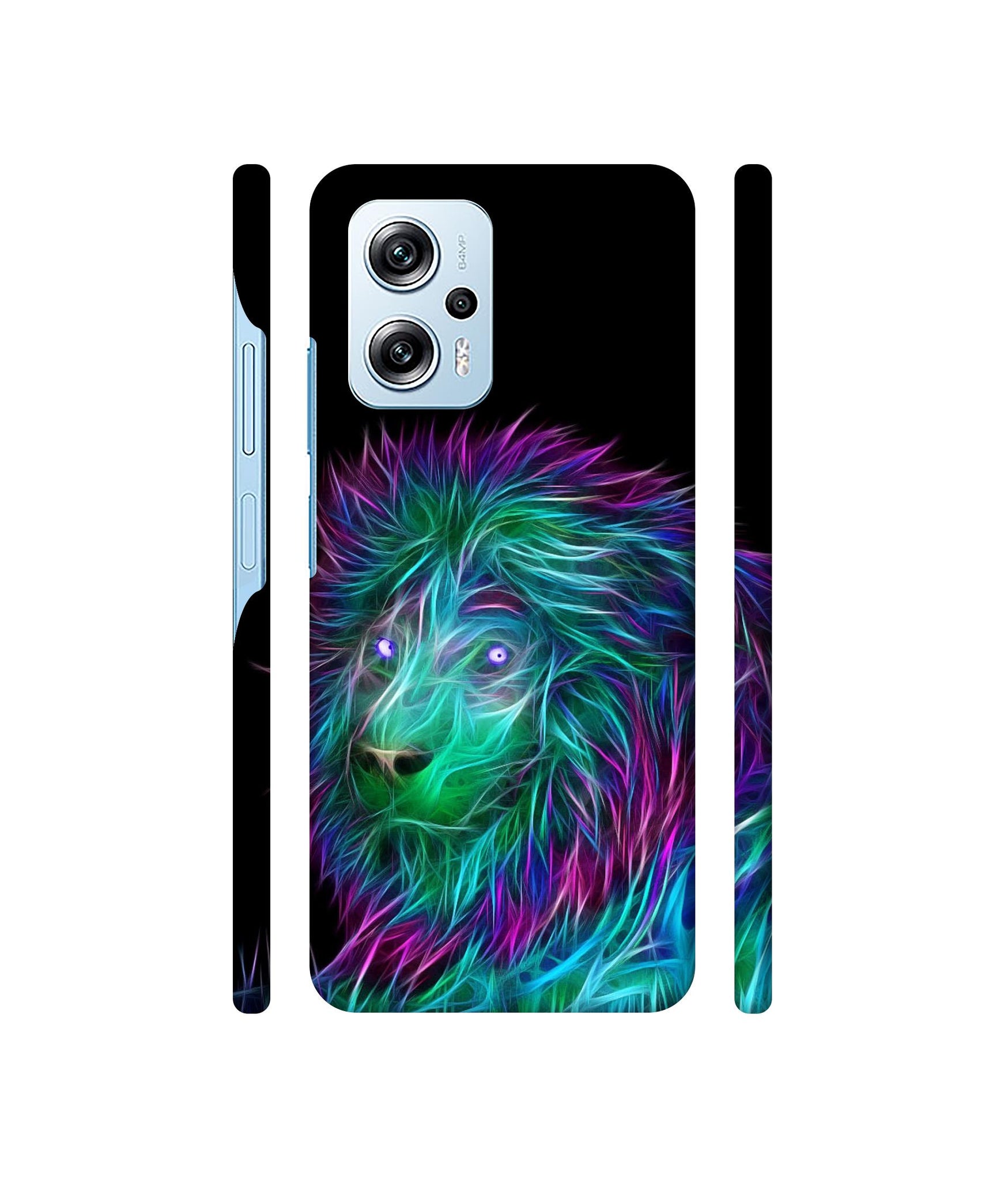 3D Lion Designer Hard Back Cover for Mi Redmi Note 11T Pro 5G / Poco X4 GT 5G