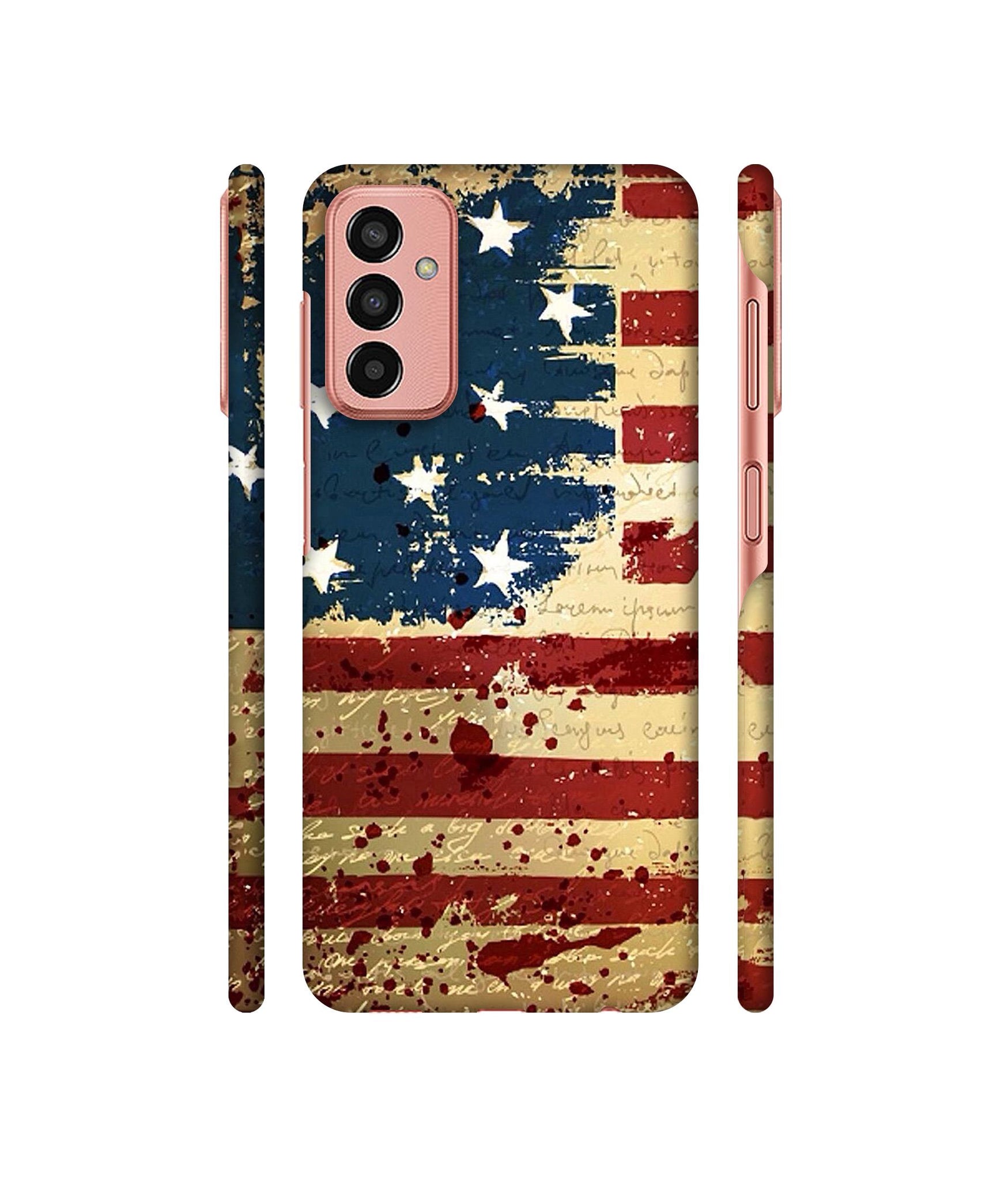 Colorful USA Flag Designer Hard Back Cover for Samsung Galaxy M13 4G