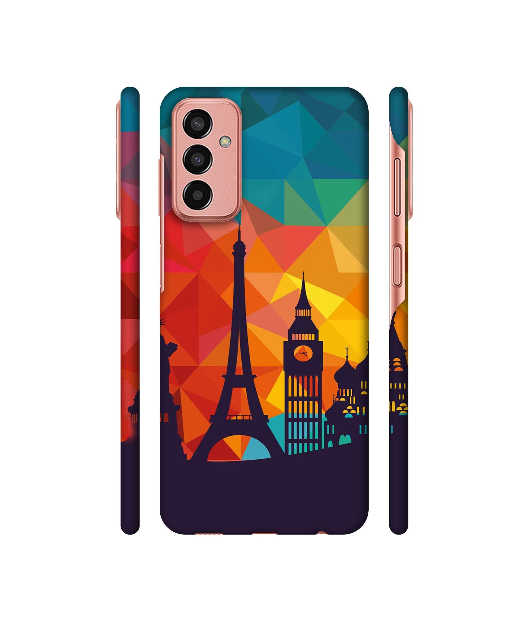 Colored Paris Designer Hard Back Cover for Samsung Galaxy M13 4G