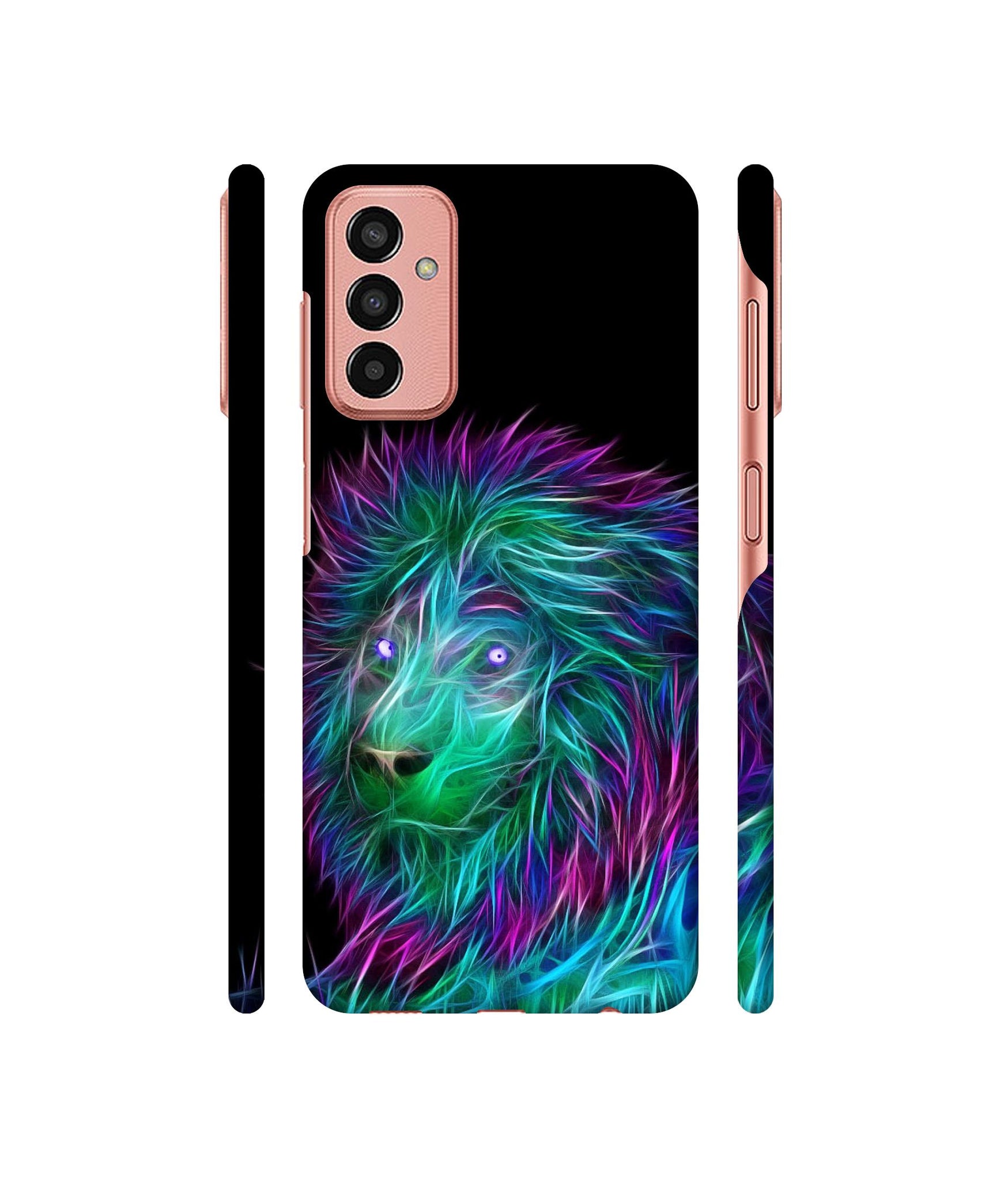 3D Lion Designer Hard Back Cover for Samsung Galaxy M13 4G