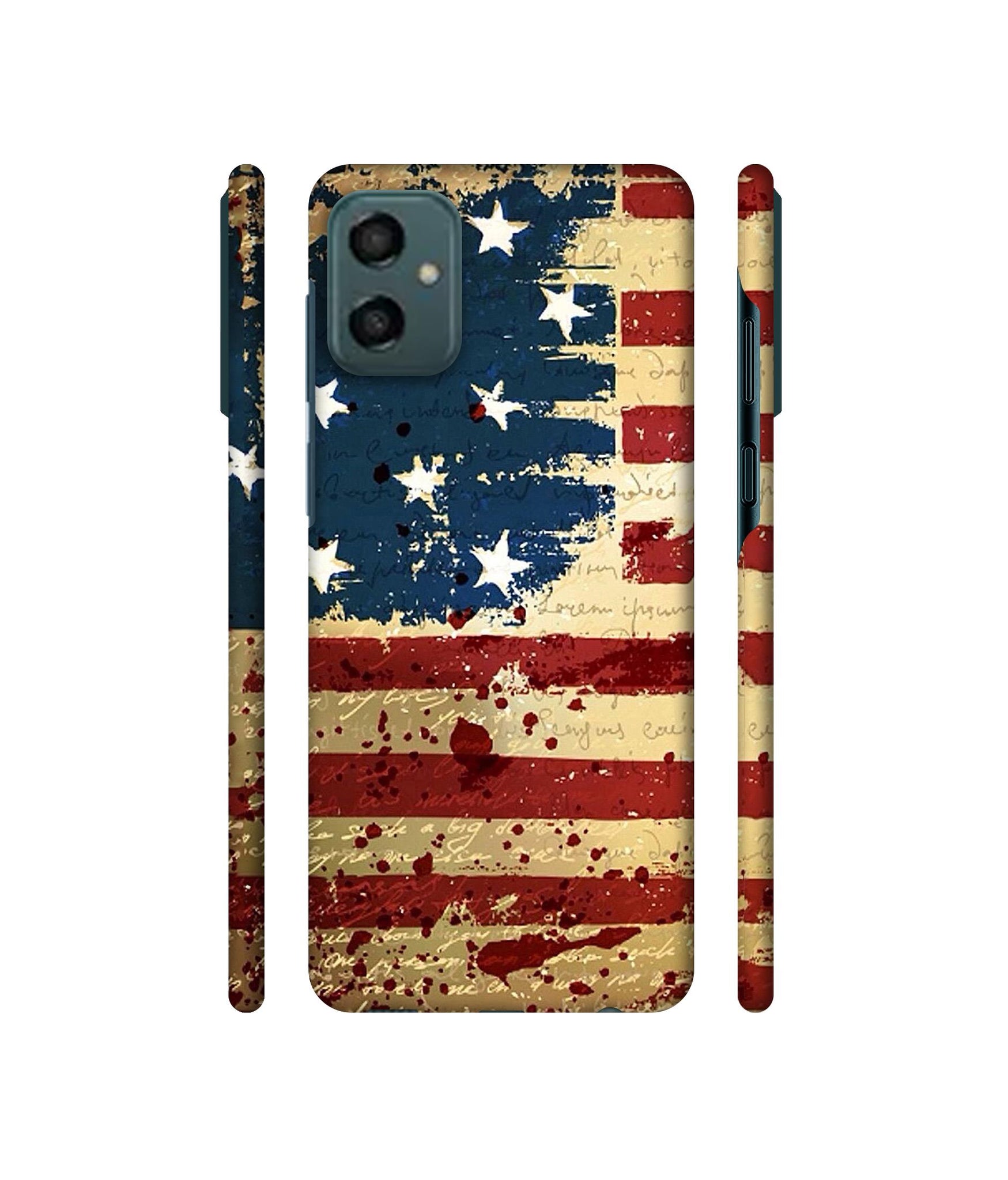 Colorful USA Flag Designer Hard Back Cover for Samsung Galaxy M13 5G