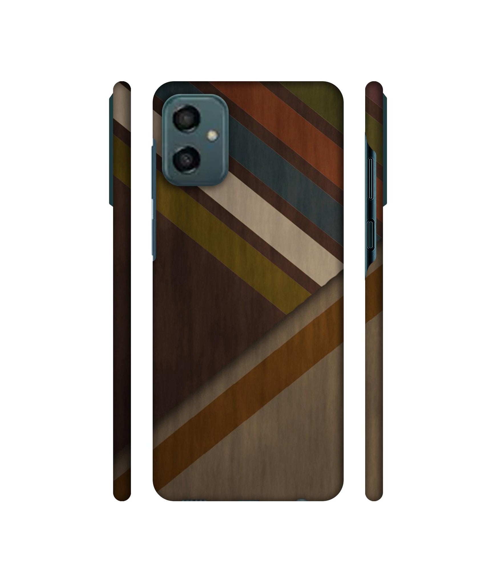 Colorful Wooden Pattern Designer Hard Back Cover for Samsung Galaxy M13 5G