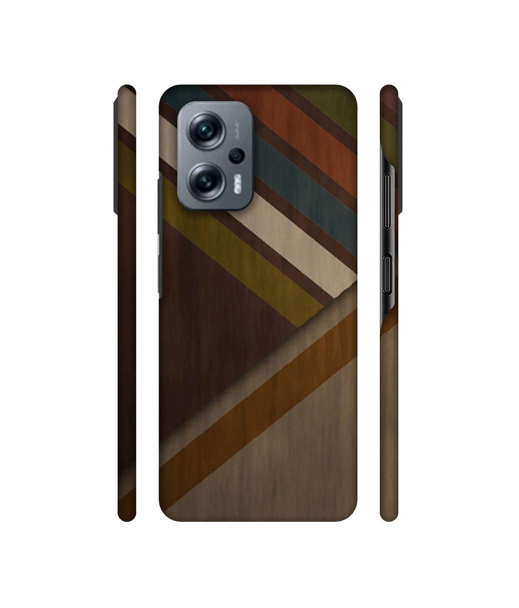 Colorful Wooden Pattern Designer Hard Back Cover for Mi Redmi K50i 5G