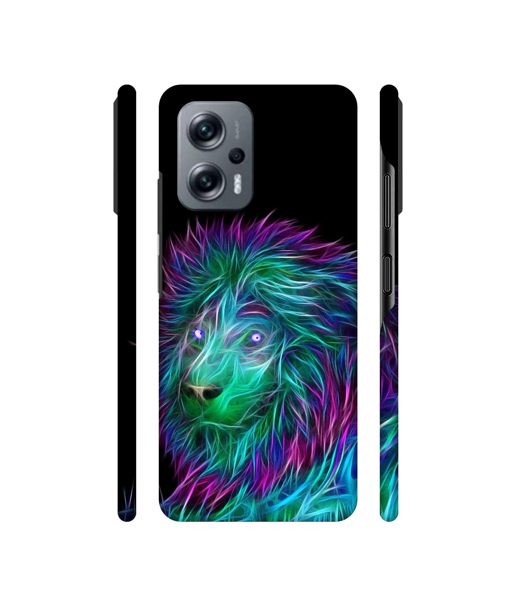 3D Lion Designer Hard Back Cover for Mi Redmi K50i 5G