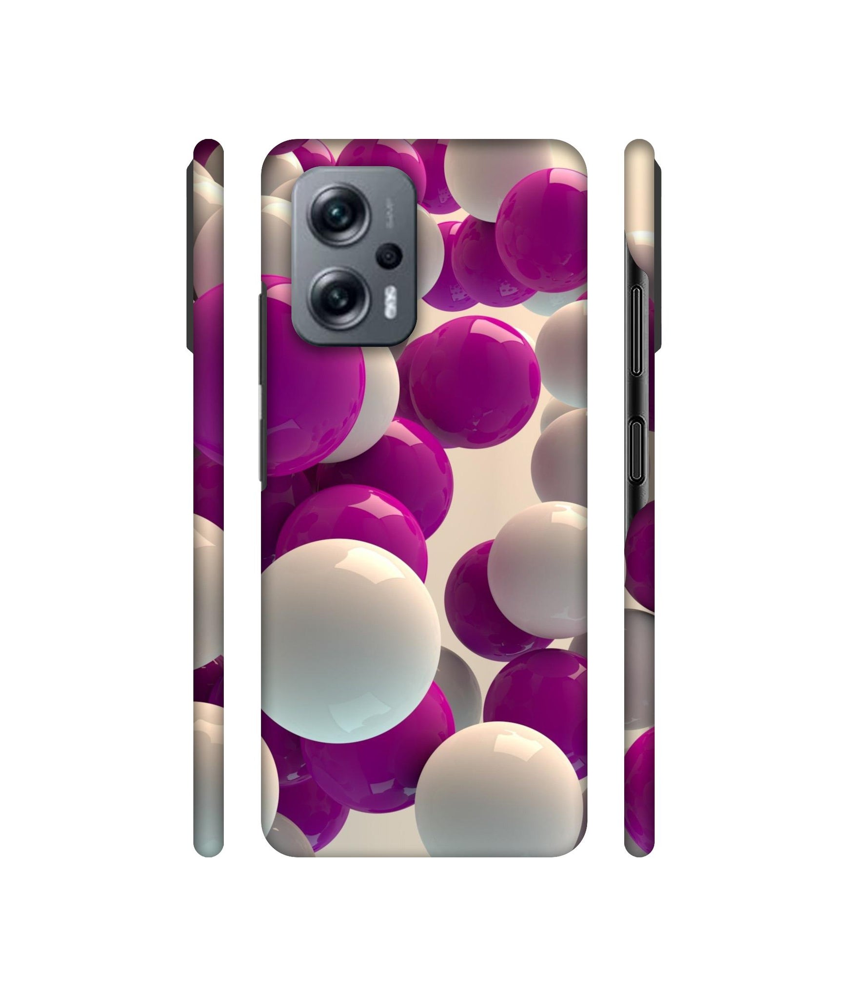 3D Balloons Designer Hard Back Cover for Mi Redmi K50i 5G