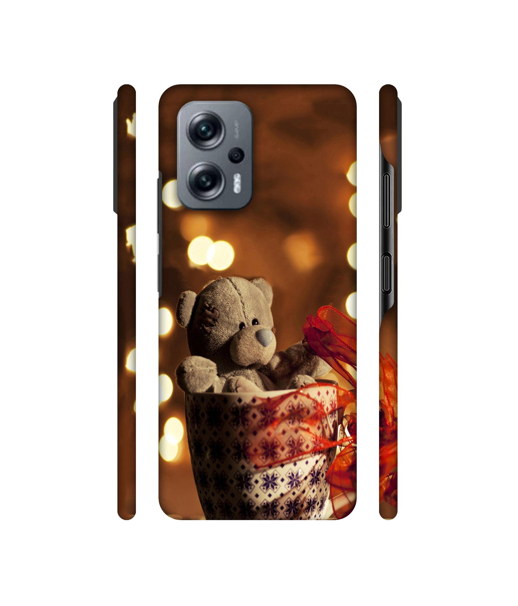 Teddy In Cup Designer Hard Back Cover for Mi Redmi K50i 5G