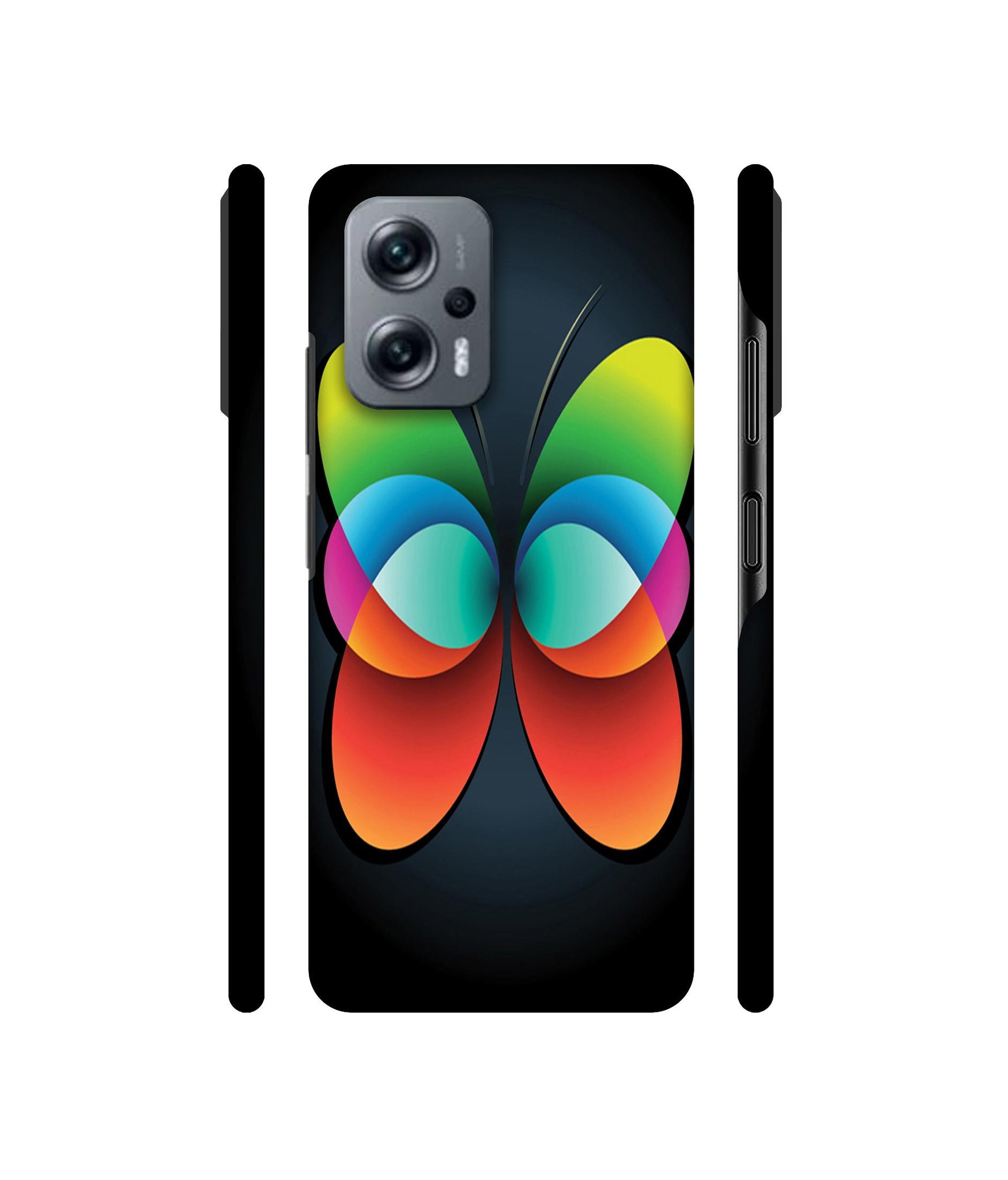 Colourfull Butterfly Designer Hard Back Cover for Mi Redmi K50i 5G