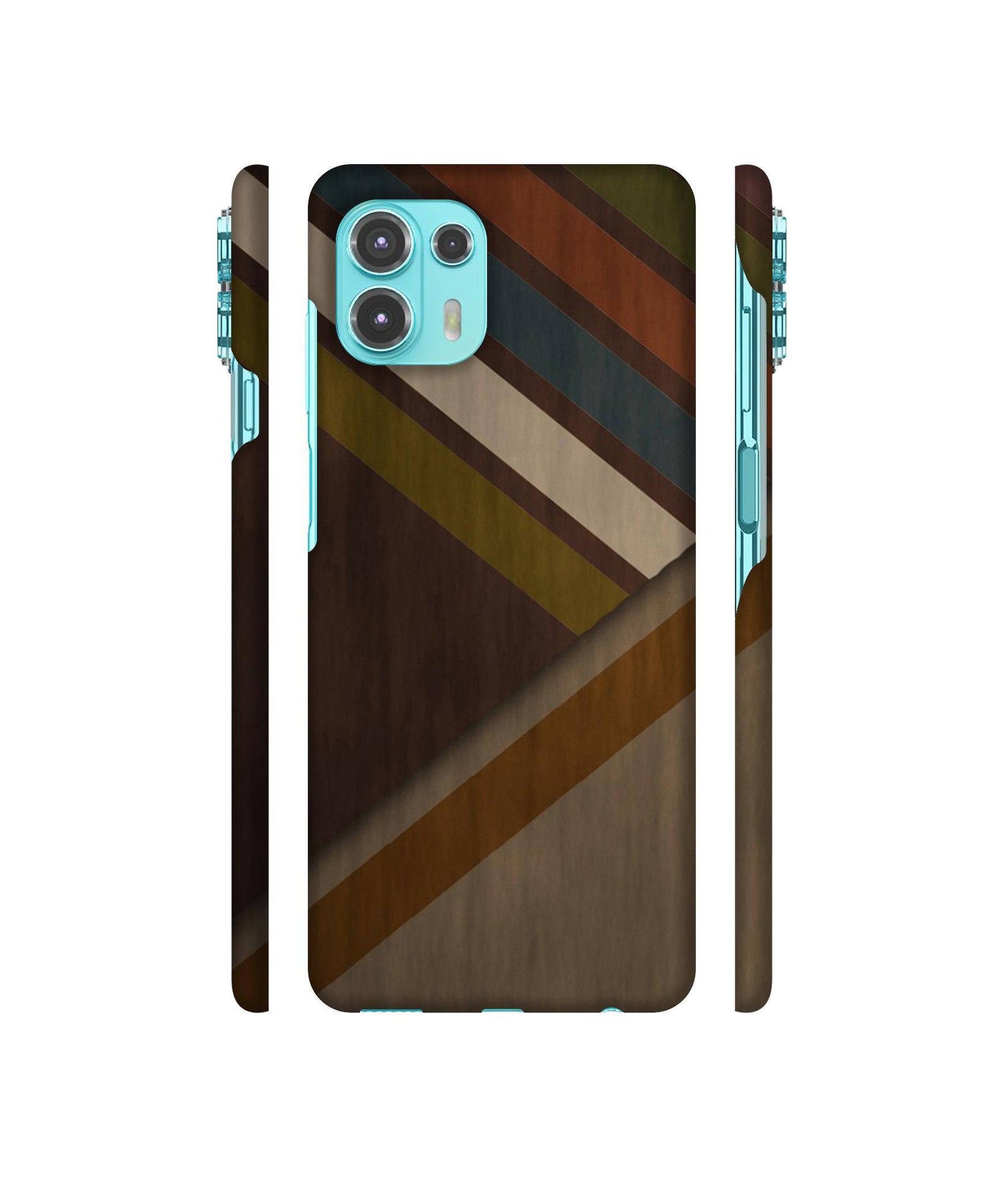 Colorful Wooden Pattern Designer Hard Back Cover for Motorola edge 20 Fusion 5G