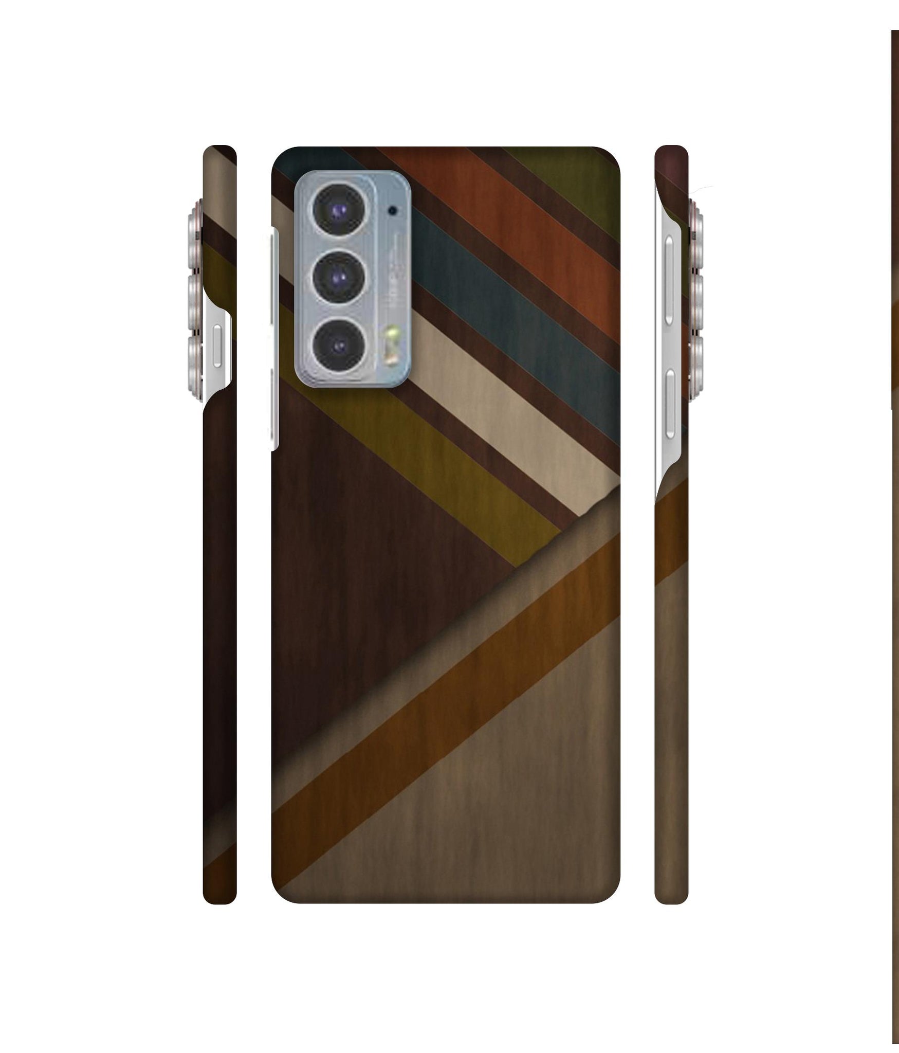 Colorful Wooden Pattern Designer Hard Back Cover for Motorola edge 20 5G