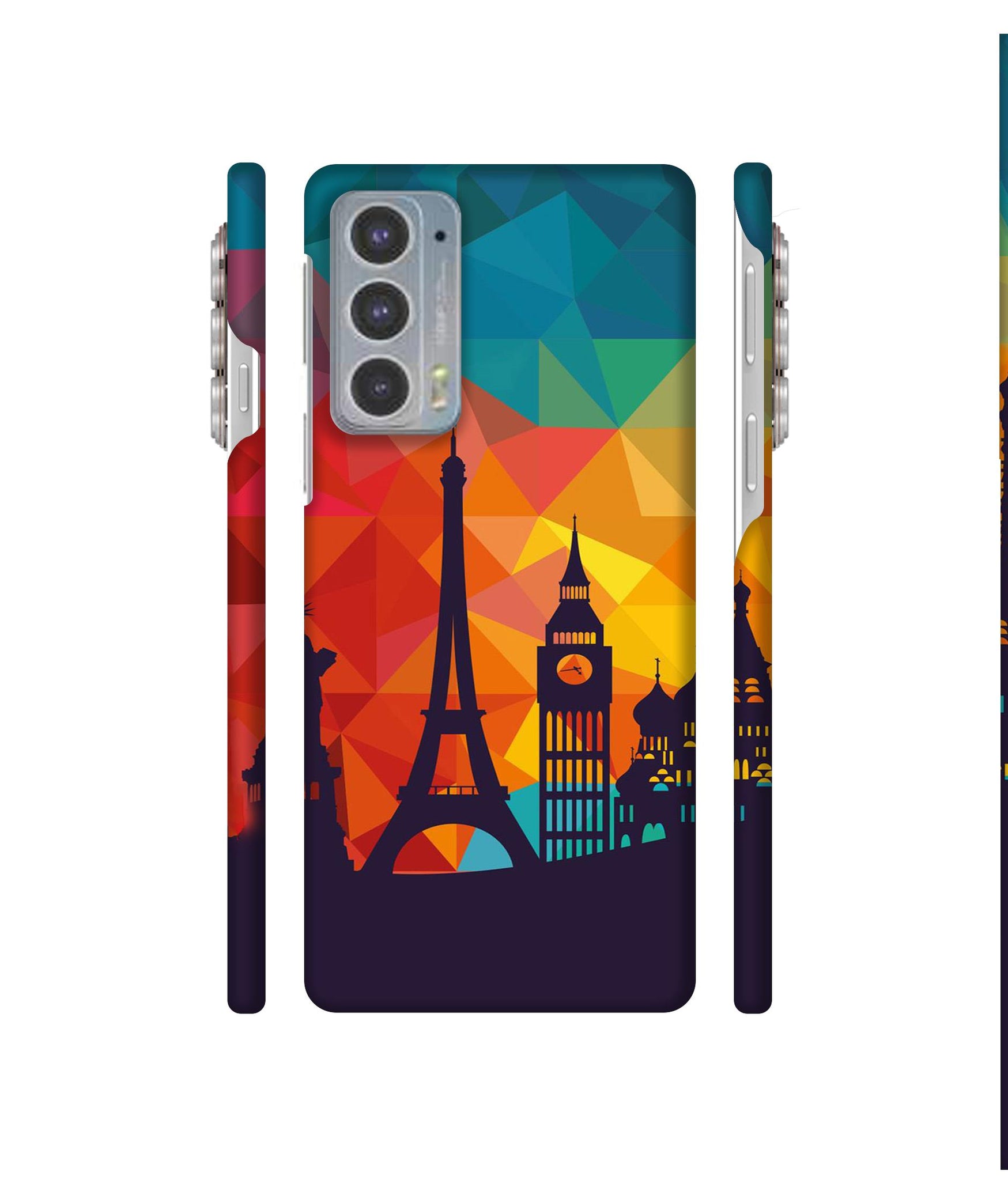 Colored Paris Designer Hard Back Cover for Motorola edge 20 5G