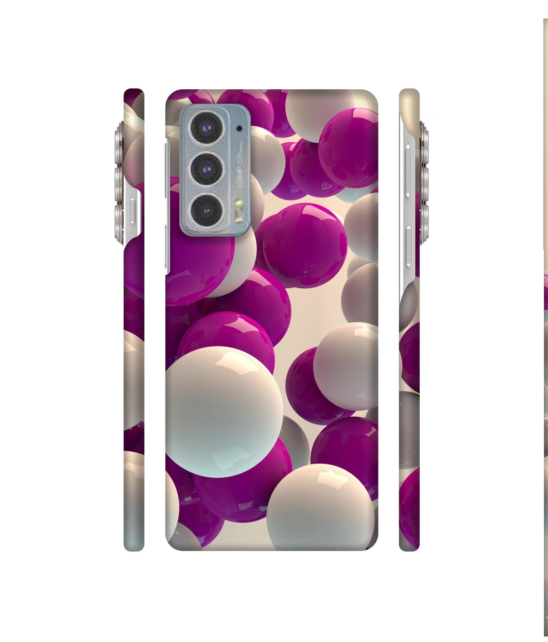 3D Balloons Designer Hard Back Cover for Motorola edge 20 5G
