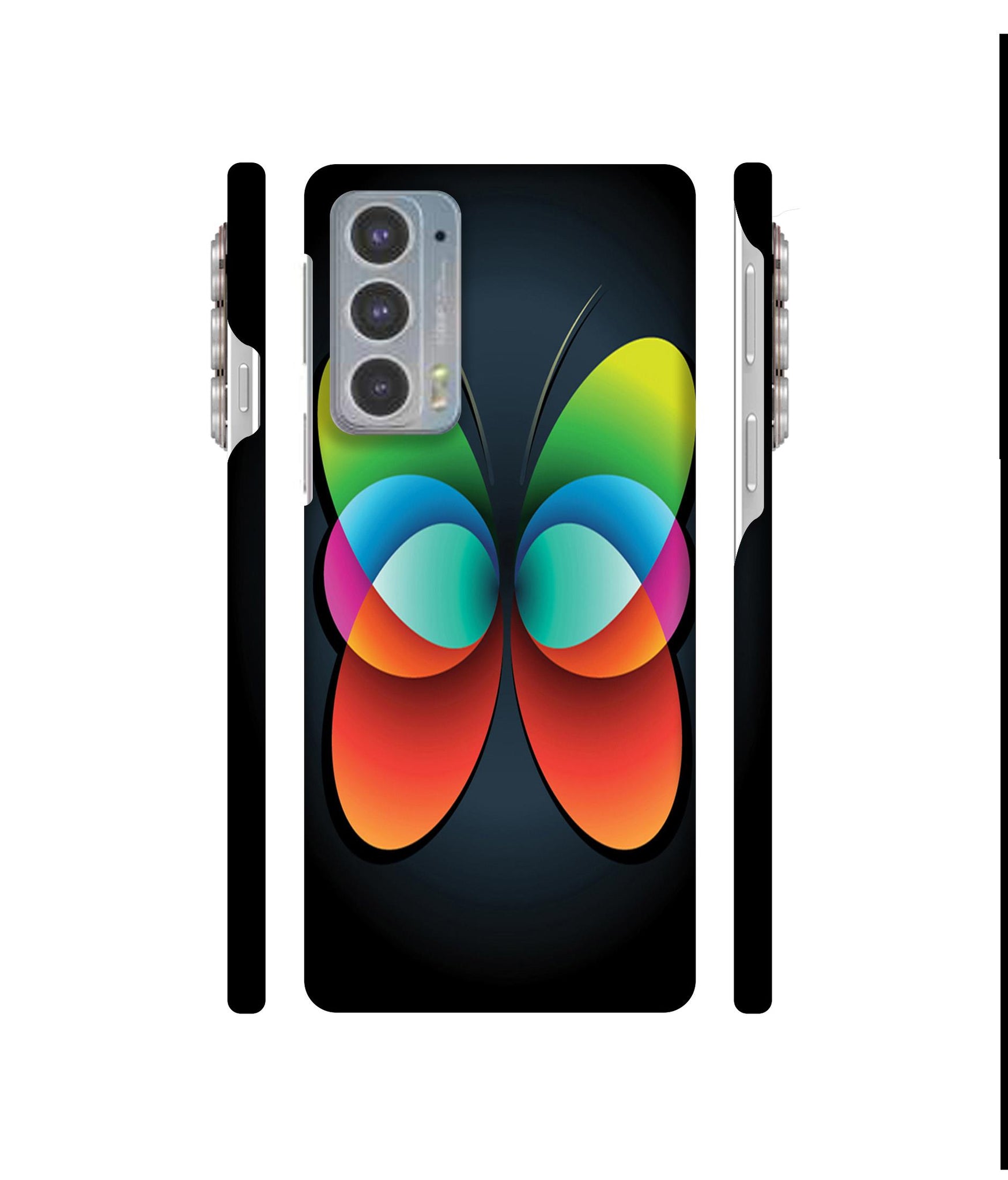 Colourfull Butterfly Designer Hard Back Cover for Motorola edge 20 5G