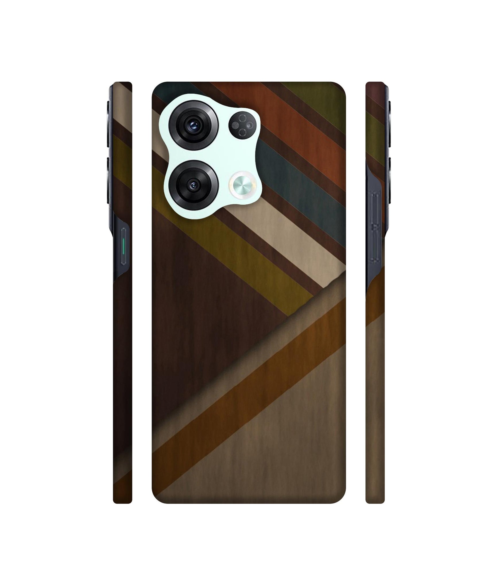 Colorful Wooden Pattern Designer Hard Back Cover for Oppo Reno8 Pro 5G