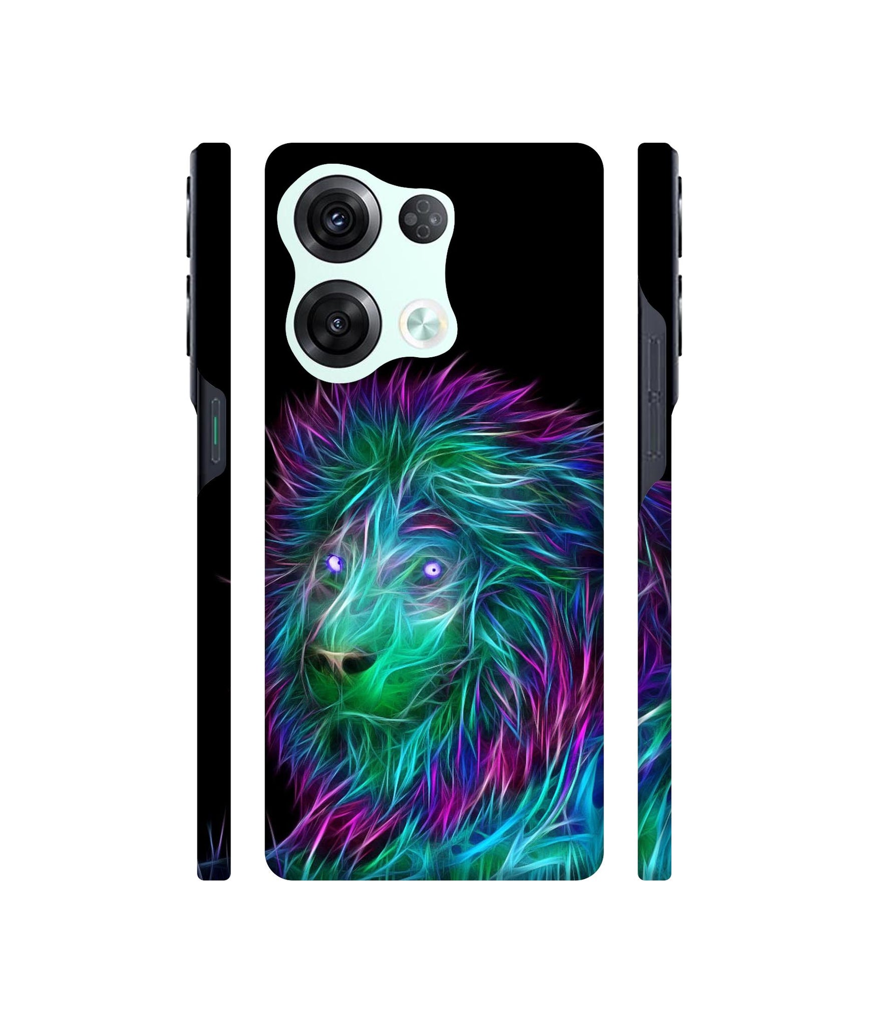 3D Lion Designer Hard Back Cover for Oppo Reno8 Pro 5G