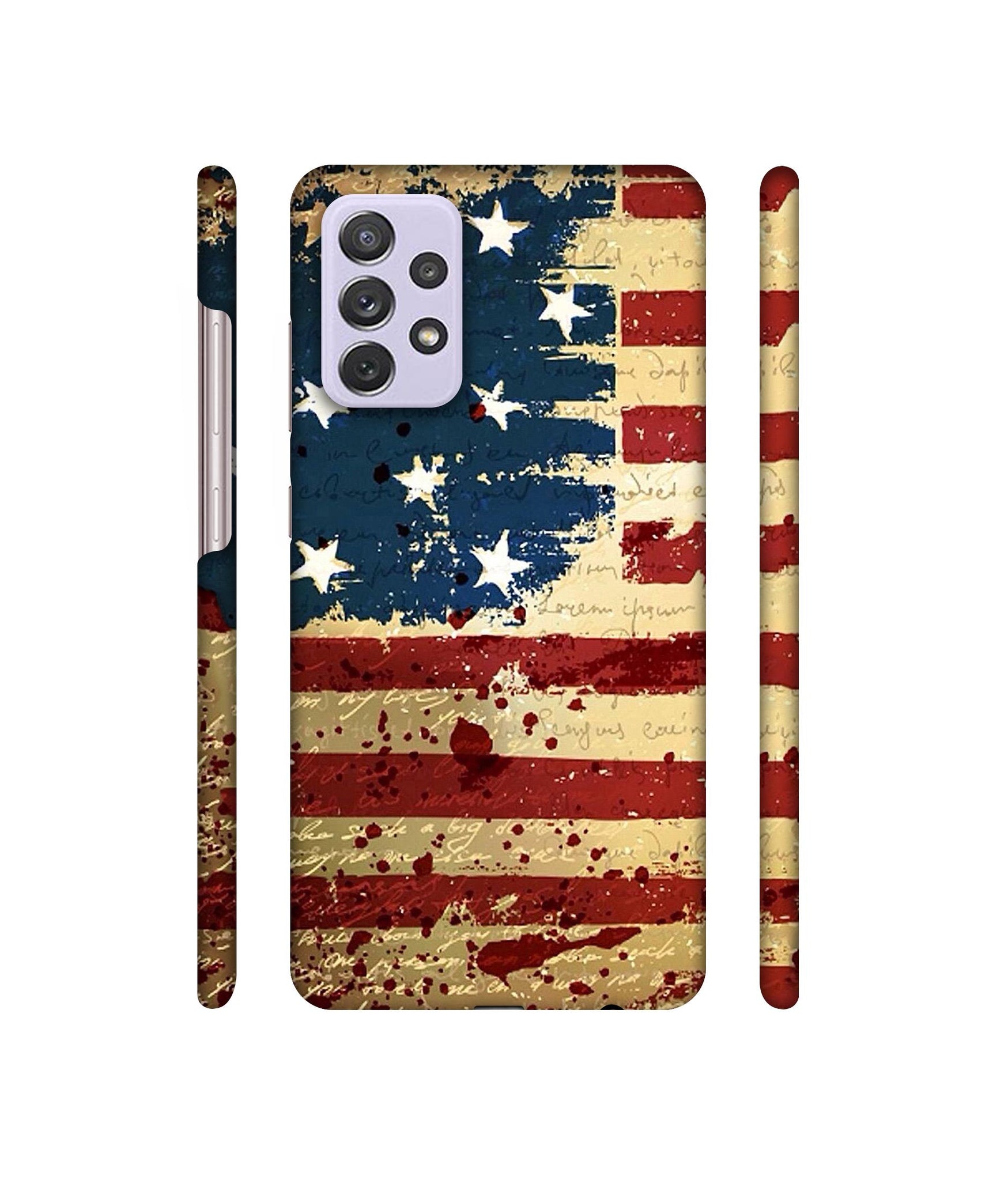 Colorful USA Flag Designer Hard Back Cover for Samsung Galaxy A72 4G