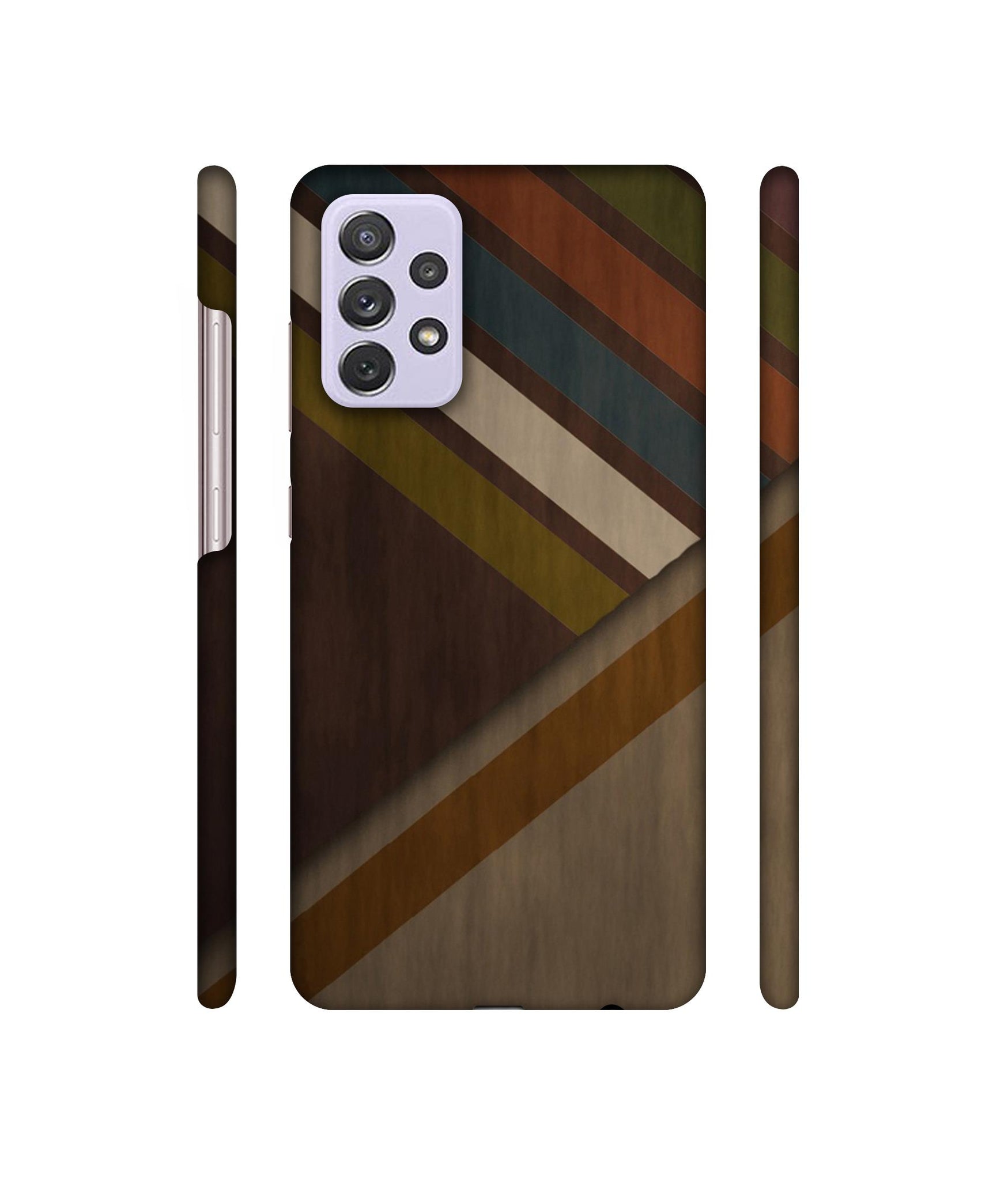 Colorful Wooden Pattern Designer Hard Back Cover for Samsung Galaxy A72 4G