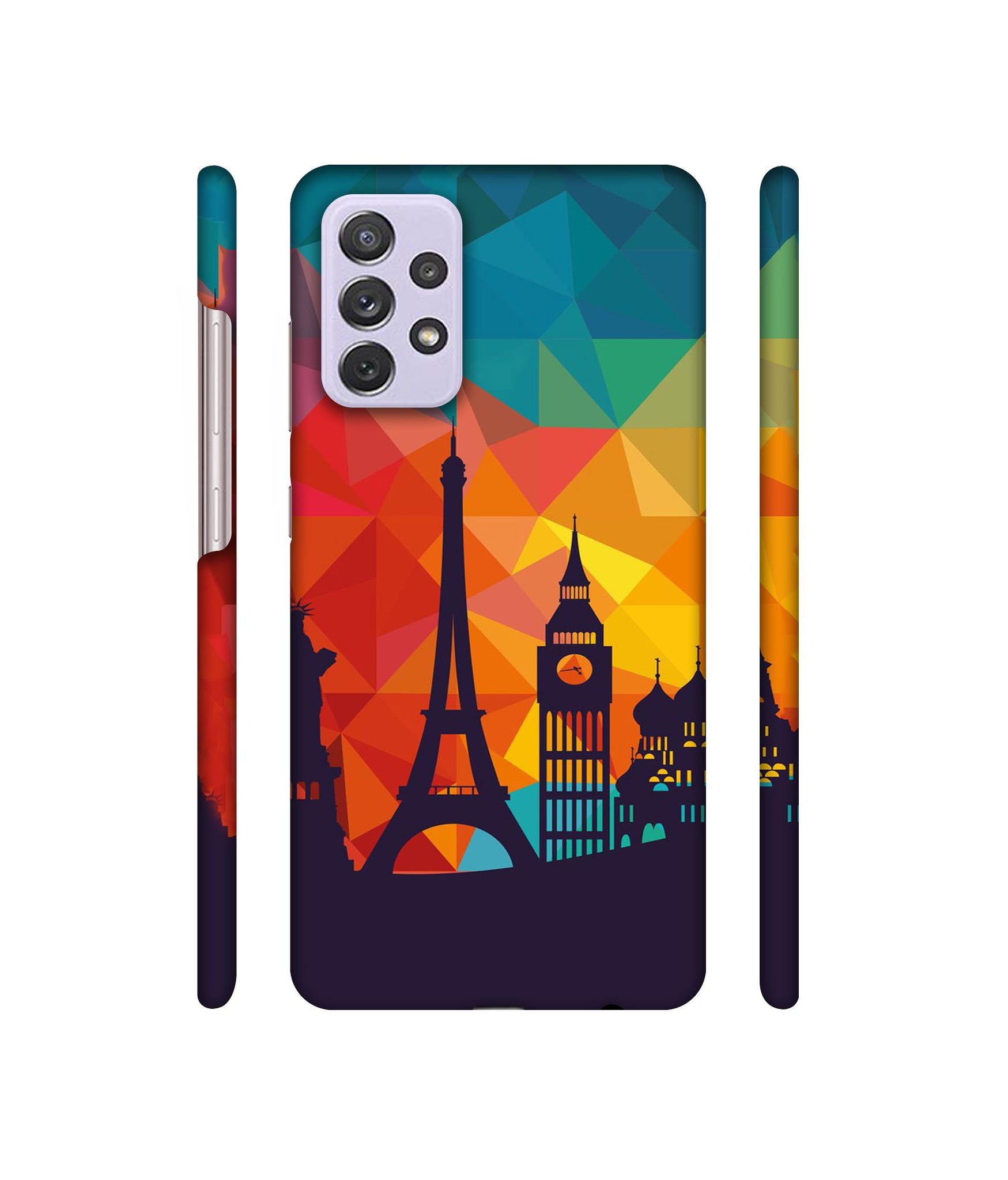 Colored Paris Designer Hard Back Cover for Samsung Galaxy A72 4G