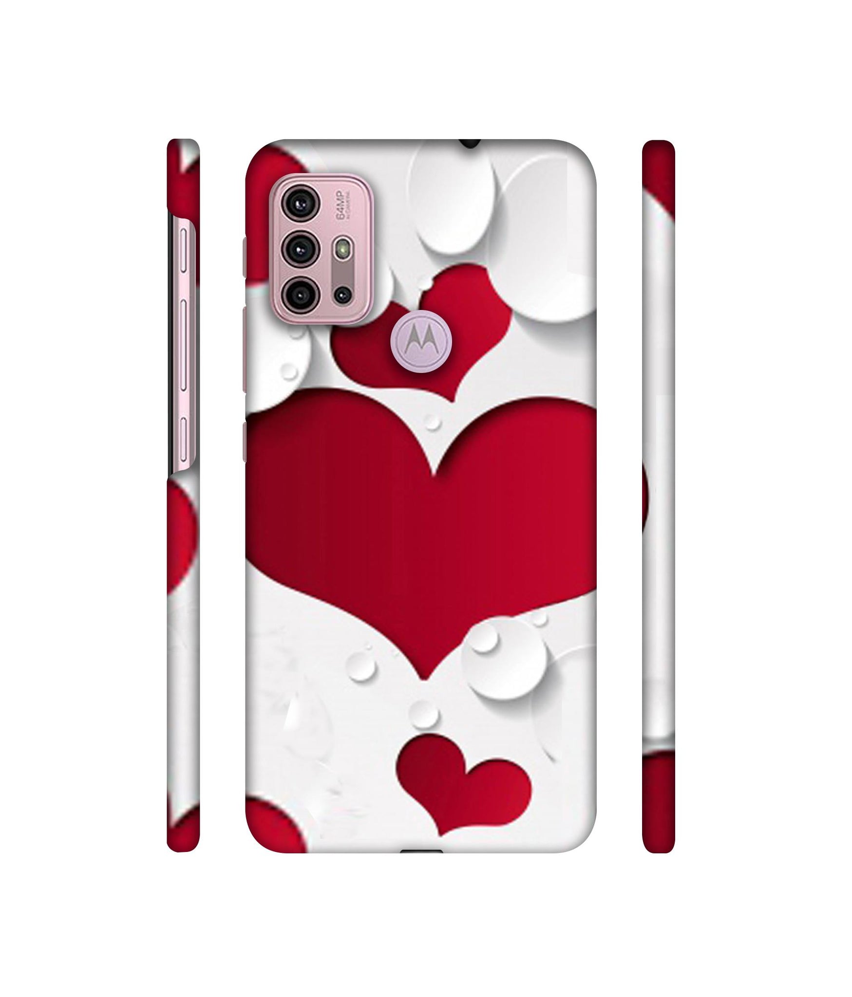 Multiple Hearts Designer Hard Back Cover for Motorola Moto G30 / Moto G10 Power