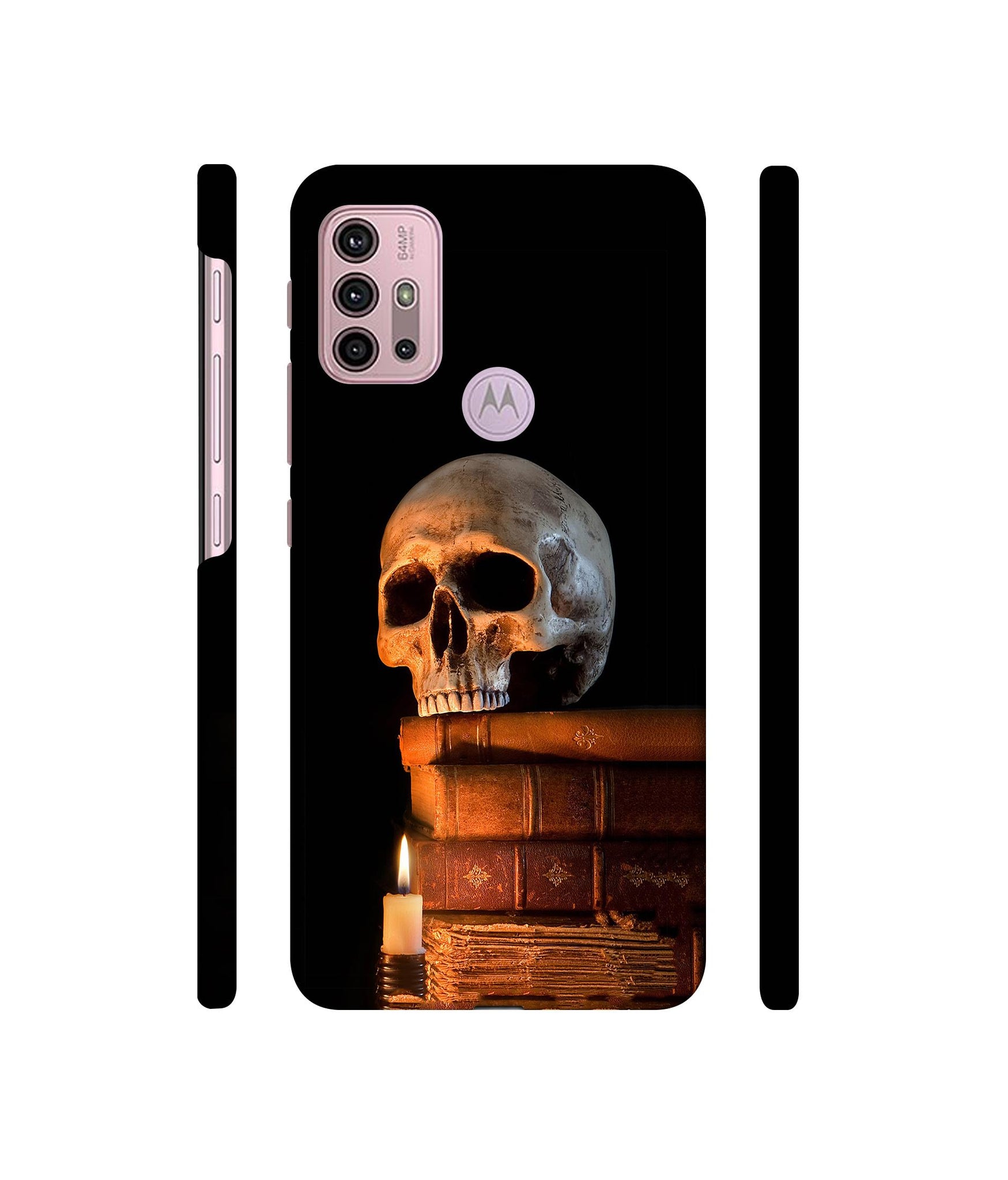 Skull Magic Candles Books Designer Hard Back Cover for Motorola Moto G30 / Moto G10 Power