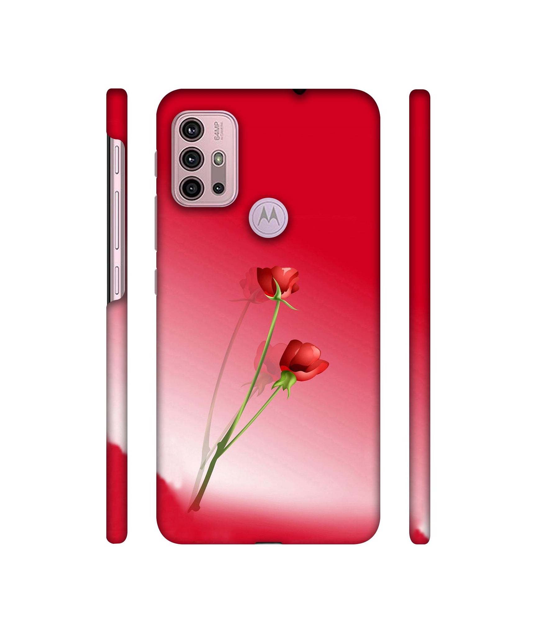 Red Roses Designer Hard Back Cover for Motorola Moto G30 / Moto G10 Power