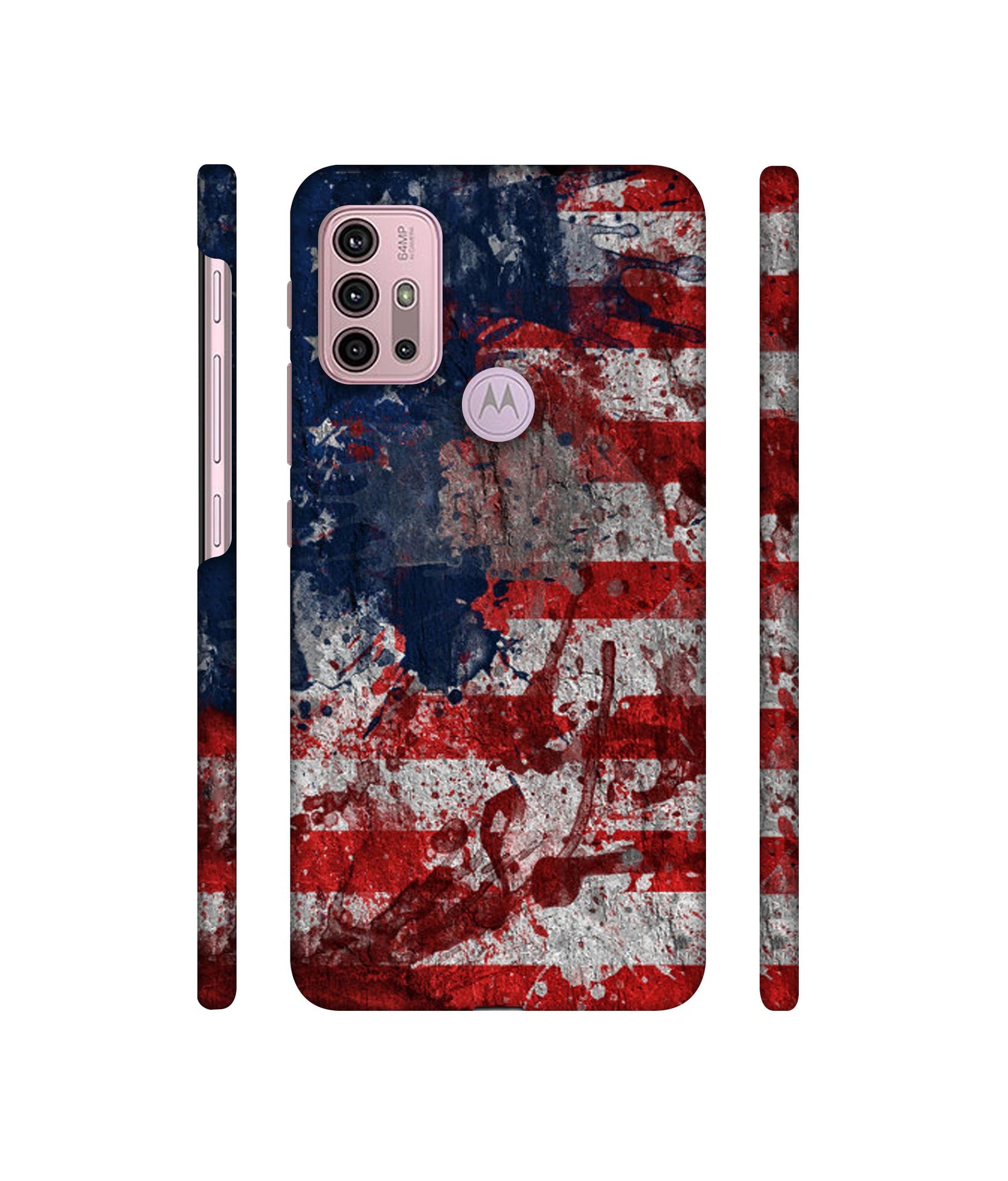 Painting American Designer Hard Back Cover for Motorola Moto G30 / Moto G10 Power