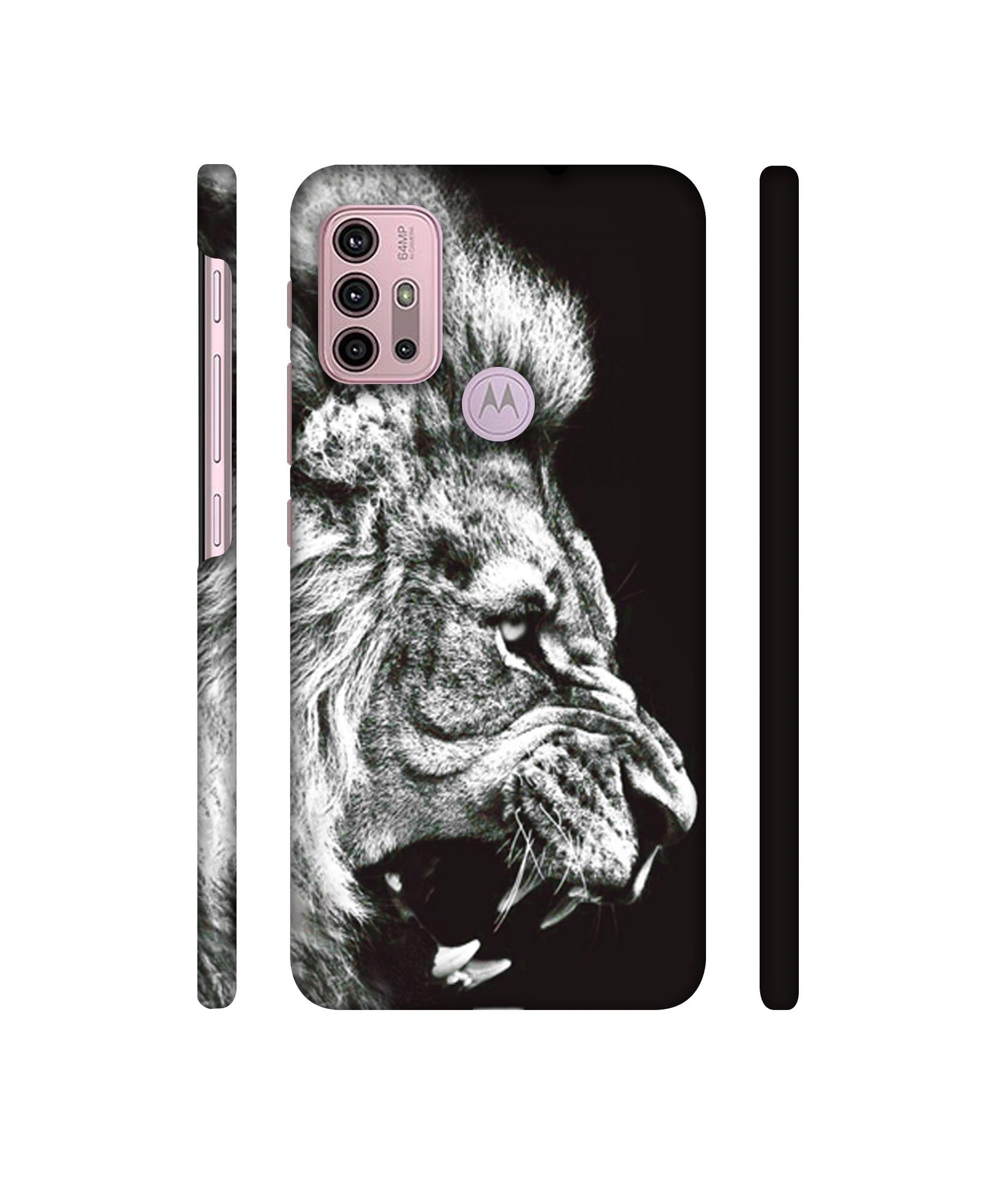 Angry Lion Designer Hard Back Cover for Motorola Moto G30 / Moto G10 Power