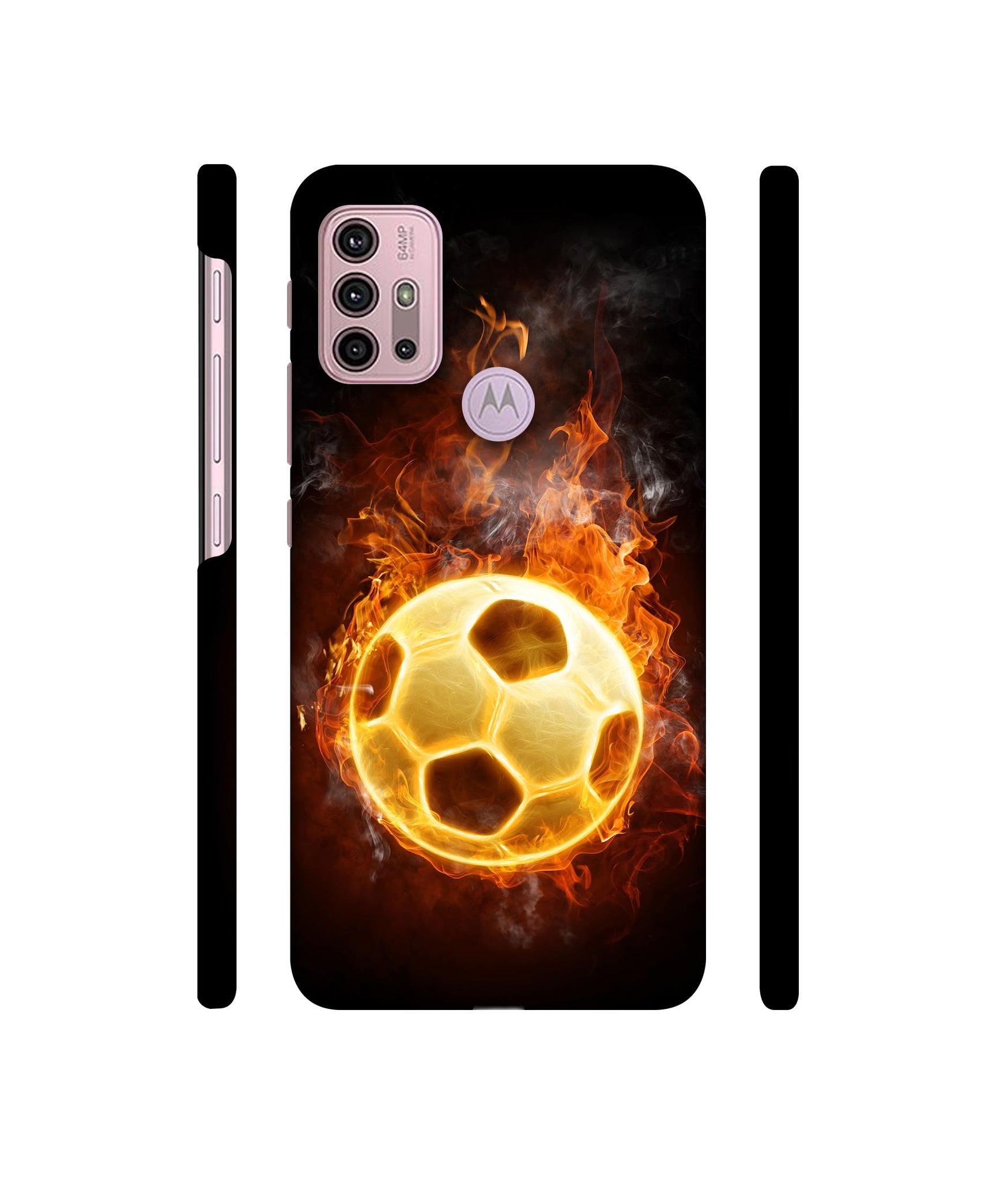 Football & Fire Designer Hard Back Cover for Motorola Moto G30 / Moto G10 Power