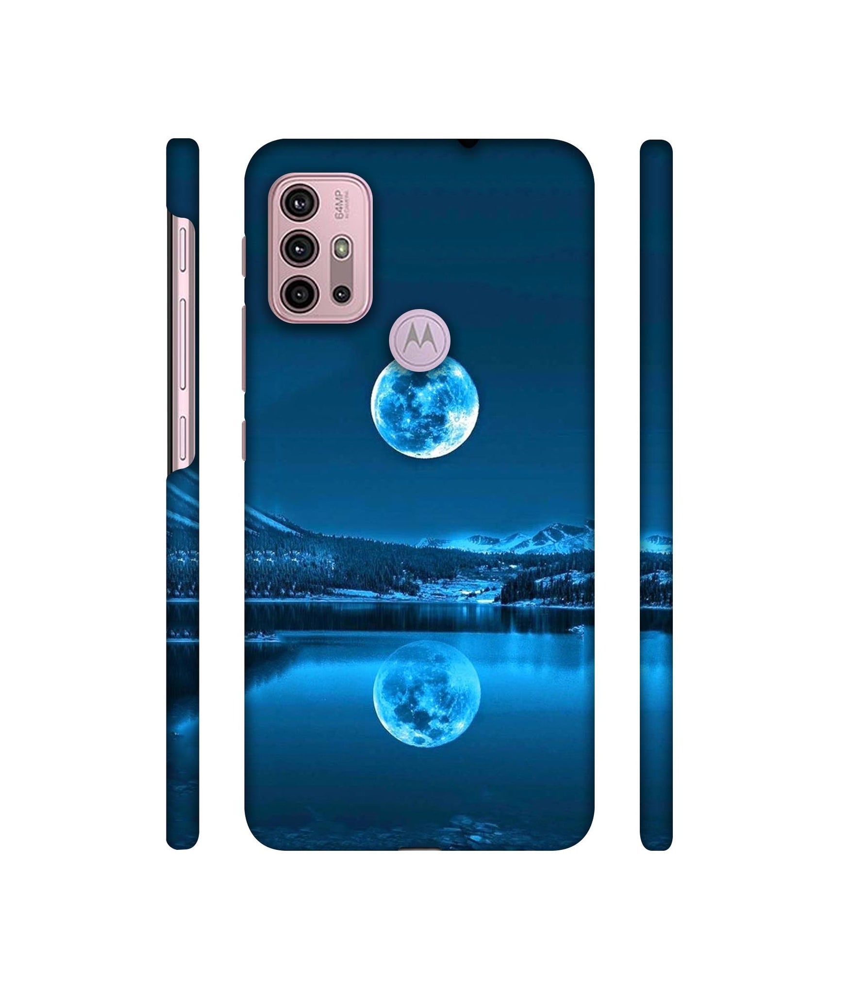 Awesome Moon Designer Hard Back Cover for Motorola Moto G30 / Moto G10 Power