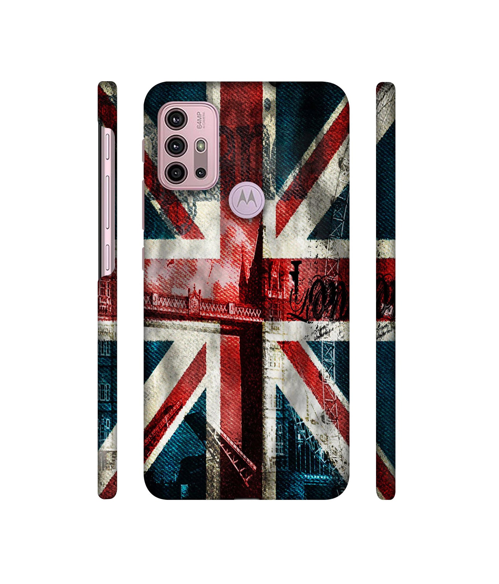 London Flag wallpaper Designer Hard Back Cover for Motorola Moto G30 / Moto G10 Power