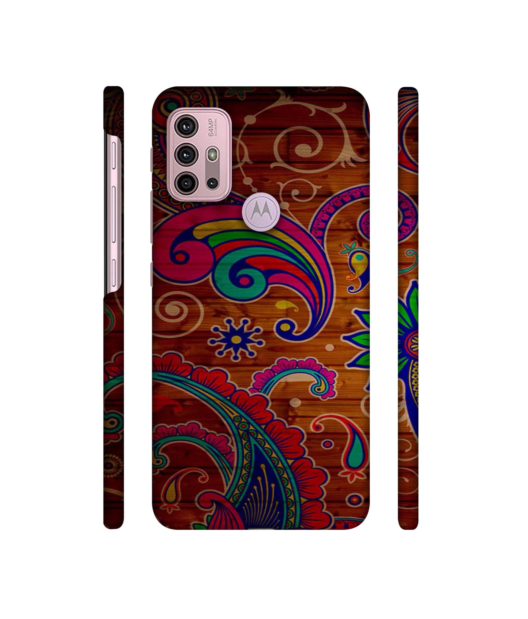 Wooden Pattern Print Designer Hard Back Cover for Motorola Moto G30 / Moto G10 Power