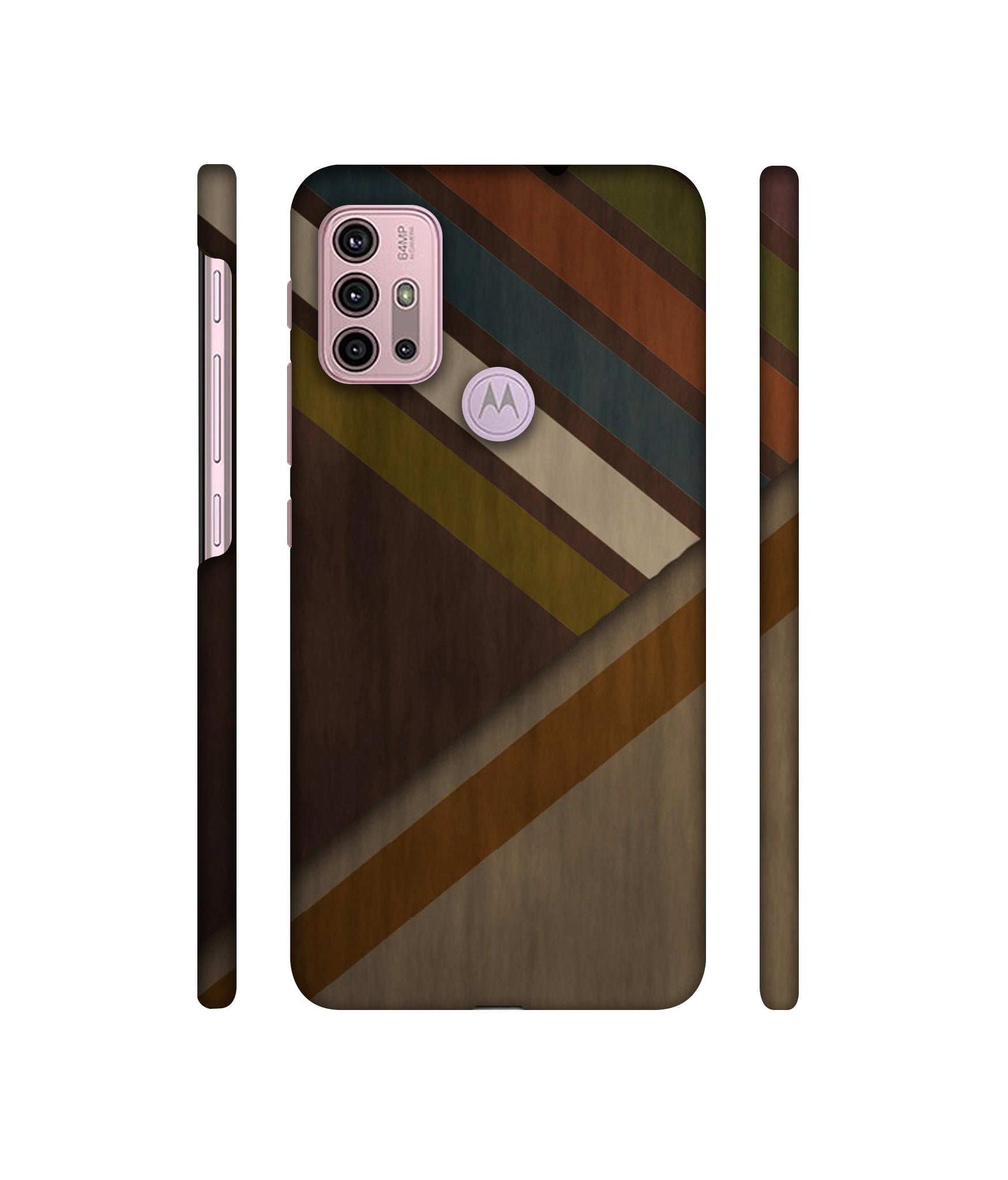 Colorful Wooden Pattern Designer Hard Back Cover for Motorola Moto G30 / Moto G10 Power