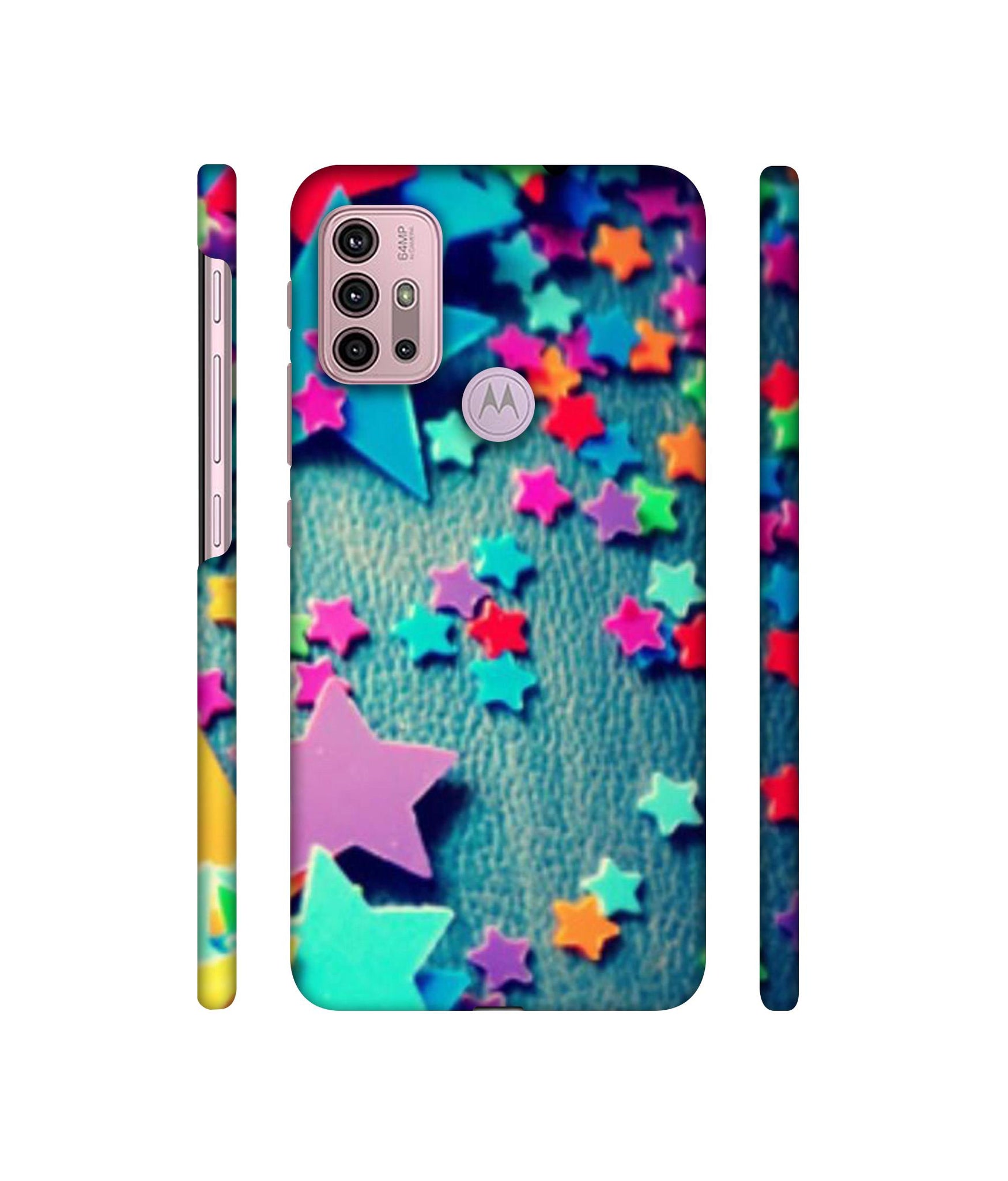 Colorful Stars Designer Hard Back Cover for Motorola Moto G30 / Moto G10 Power