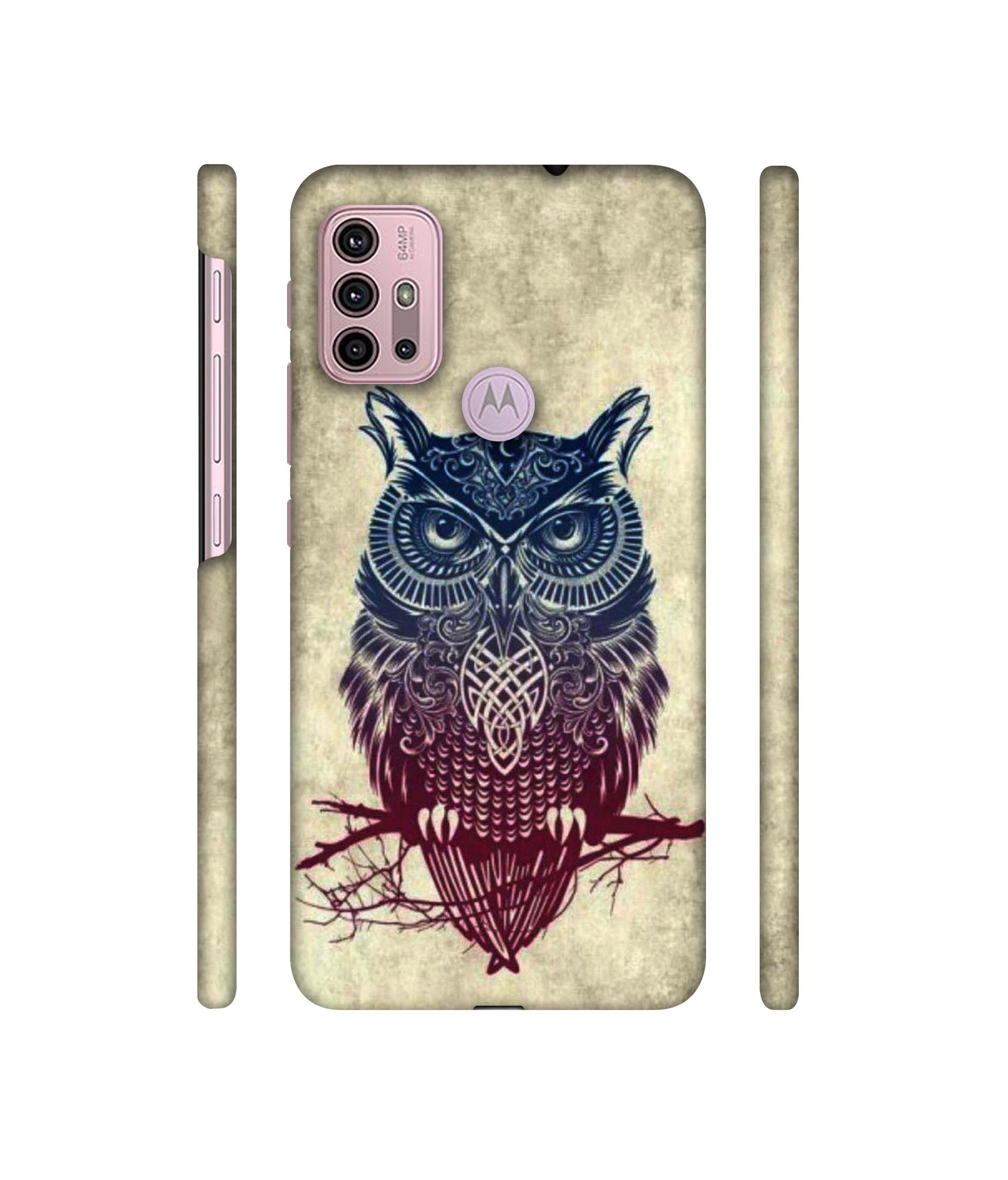 Owl Pattern Designer Hard Back Cover for Motorola Moto G30 / Moto G10 Power