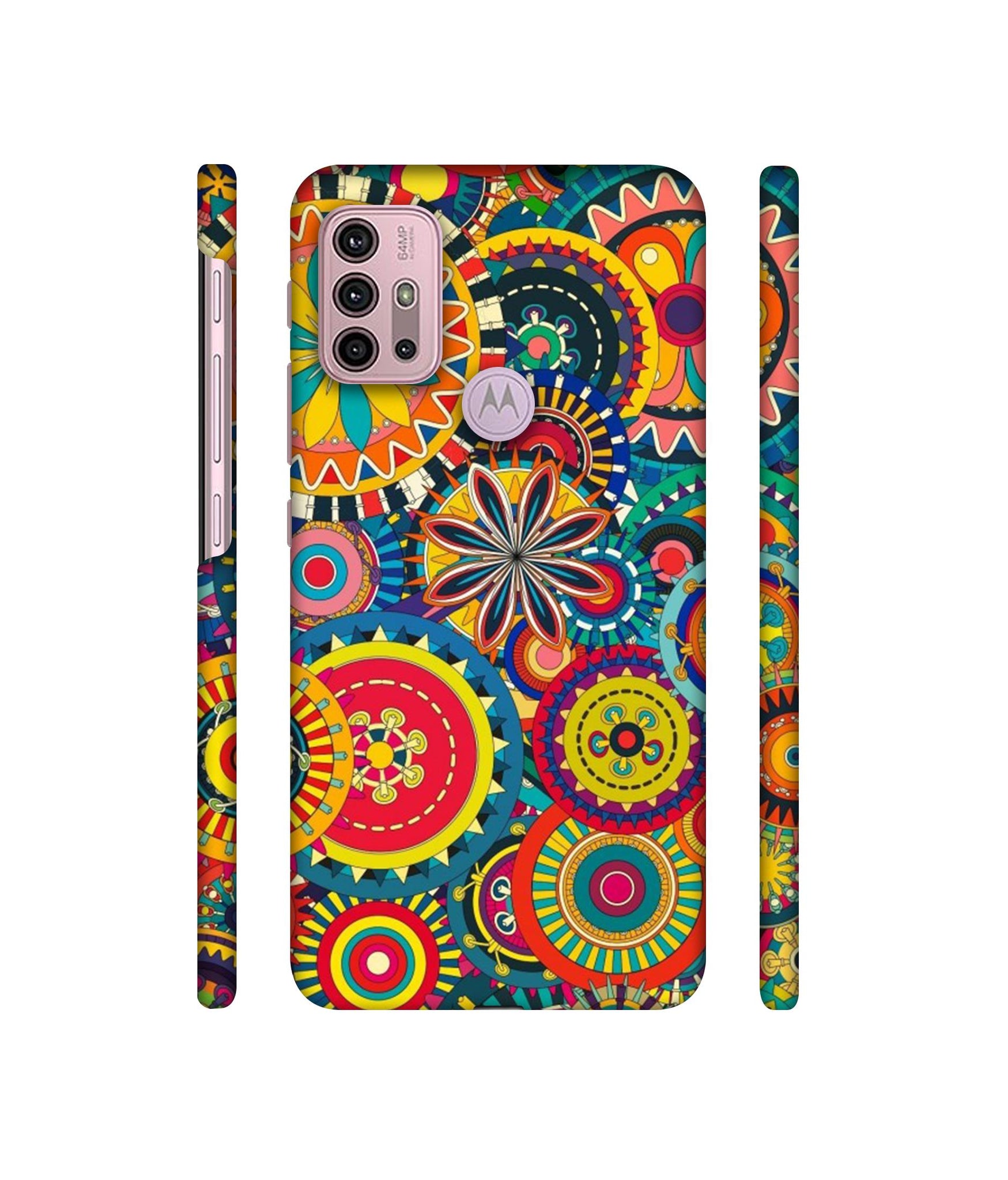 Ring Pattern Print Designer Hard Back Cover for Motorola Moto G30 / Moto G10 Power