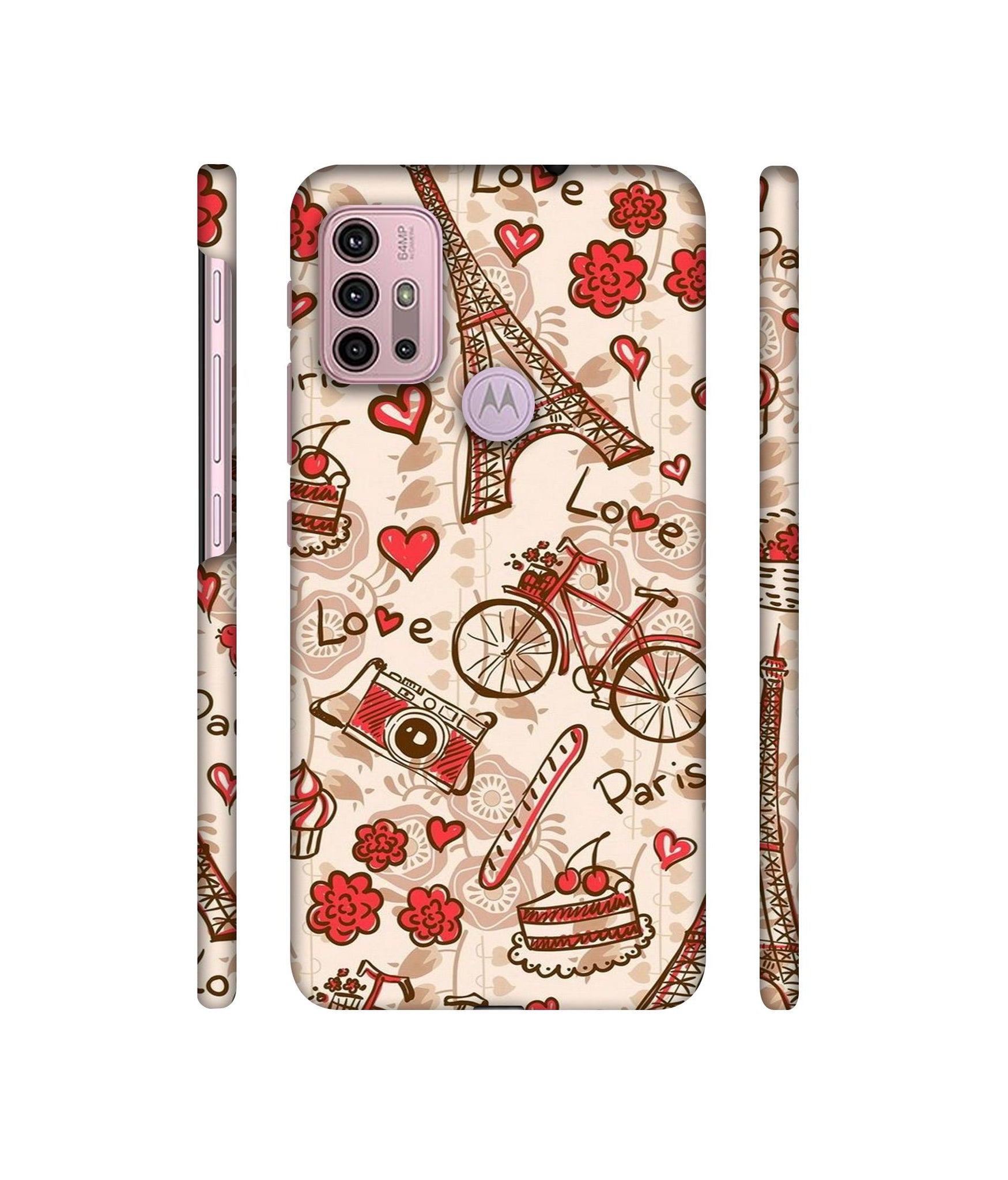 Vintage Paris Designer Hard Back Cover for Motorola Moto G30 / Moto G10 Power