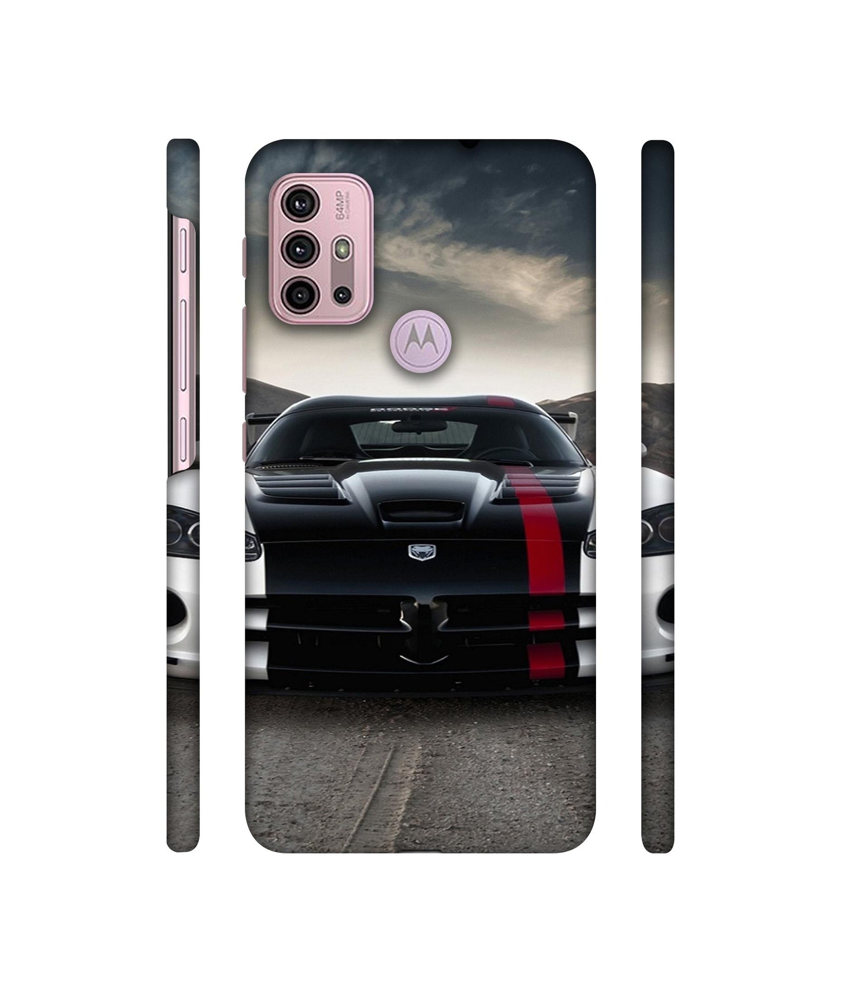 Sports Car Pattern Designer Hard Back Cover for Motorola Moto G30 / Moto G10 Power