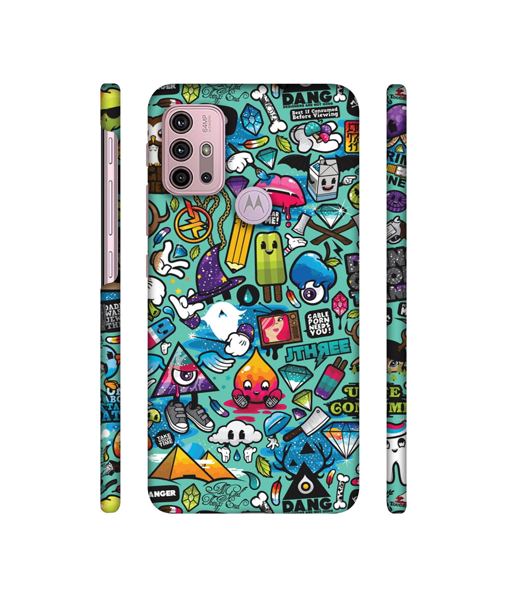 Crazy Designer Hard Back Cover for Motorola Moto G30 / Moto G10 Power