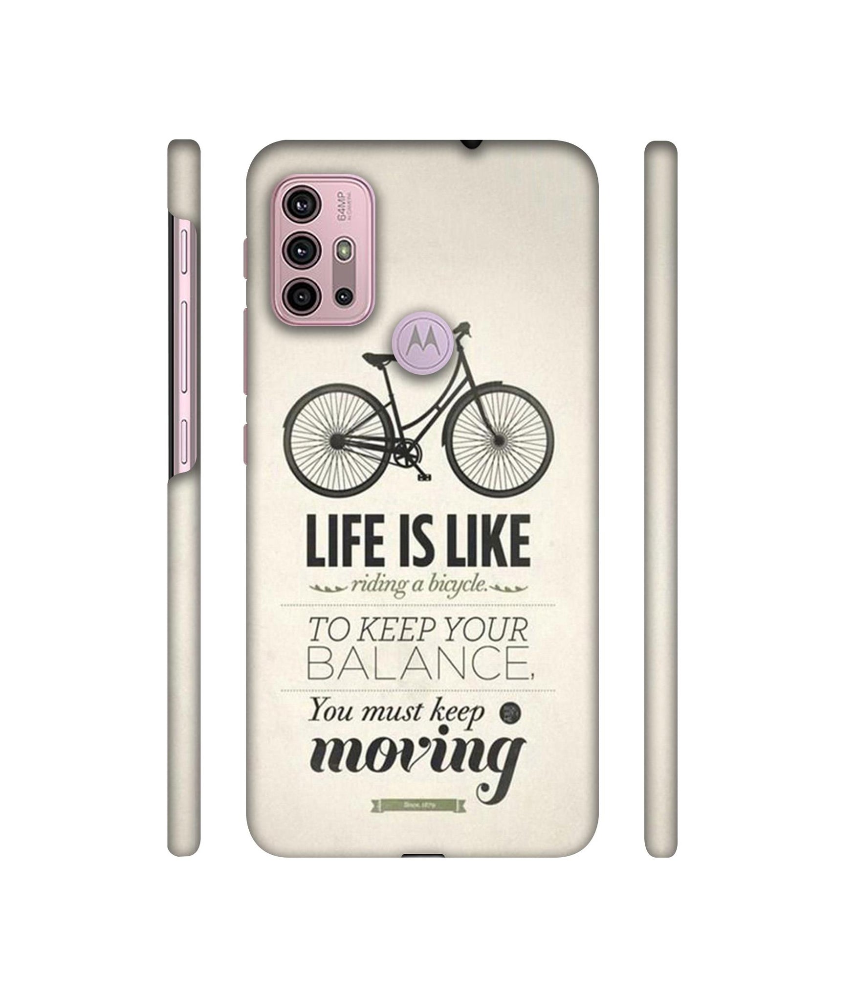 Life is Like Moving Designer Hard Back Cover for Motorola Moto G30 / Moto G10 Power