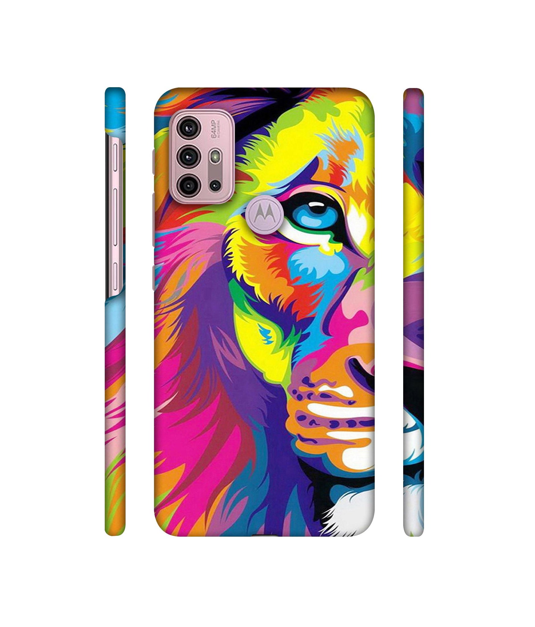 Lion Designer Hard Back Cover for Motorola Moto G30 / Moto G10 Power