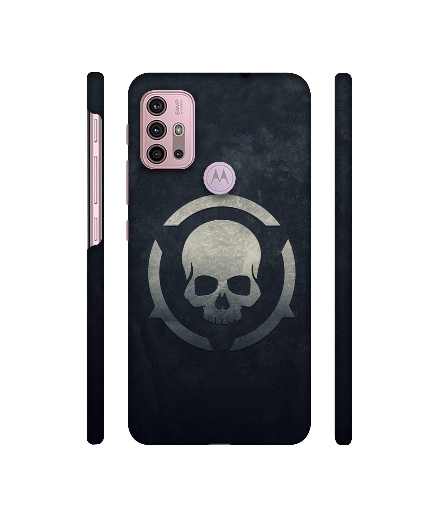 Skull Pattern Print Designer Hard Back Cover for Motorola Moto G30 / Moto G10 Power