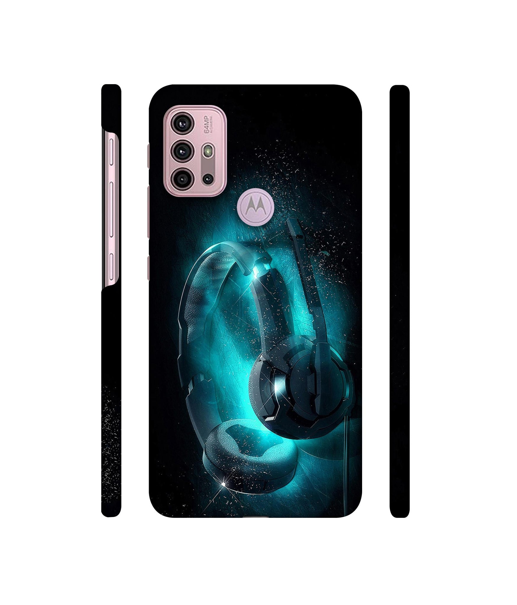 Cool Headphone Designer Hard Back Cover for Motorola Moto G30 / Moto G10 Power