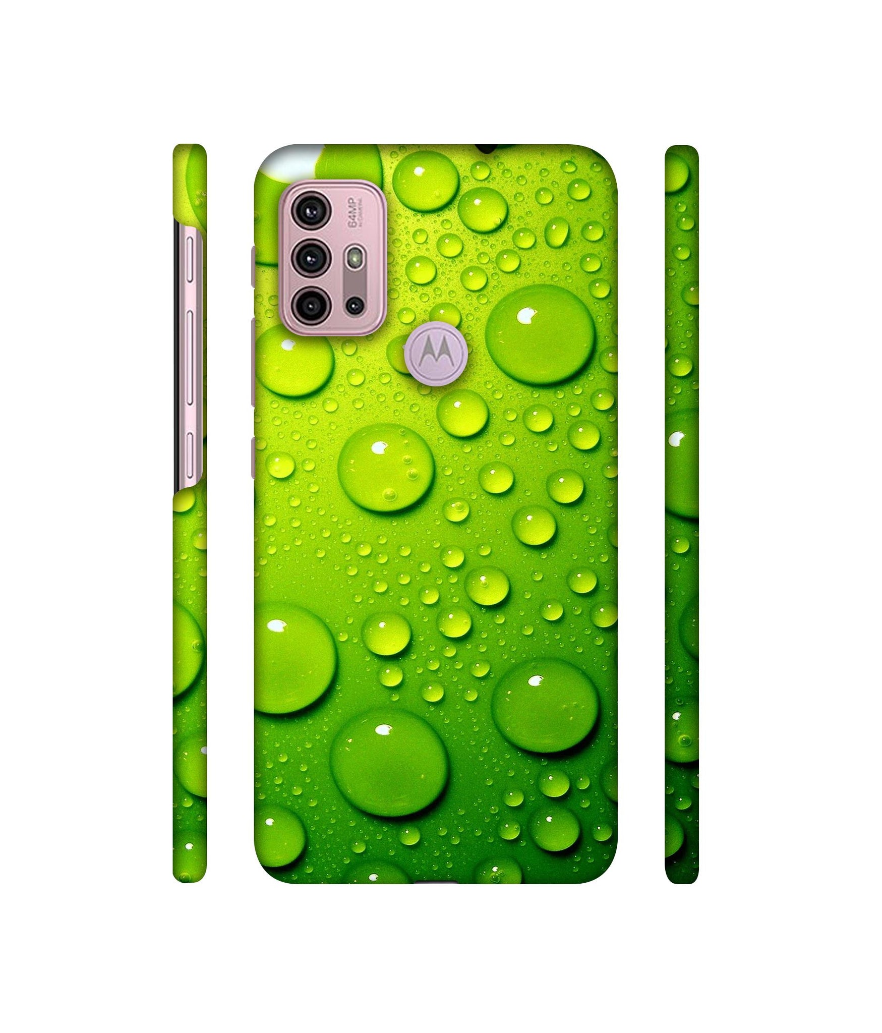 Green Bubbles Designer Hard Back Cover for Motorola Moto G30 / Moto G10 Power