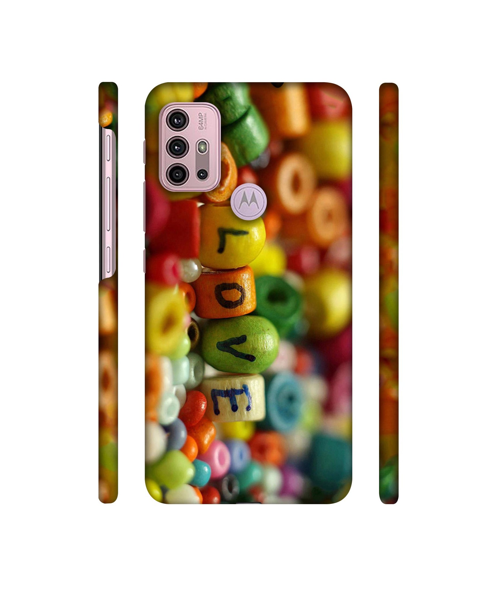 Colorful Love Designer Hard Back Cover for Motorola Moto G30 / Moto G10 Power