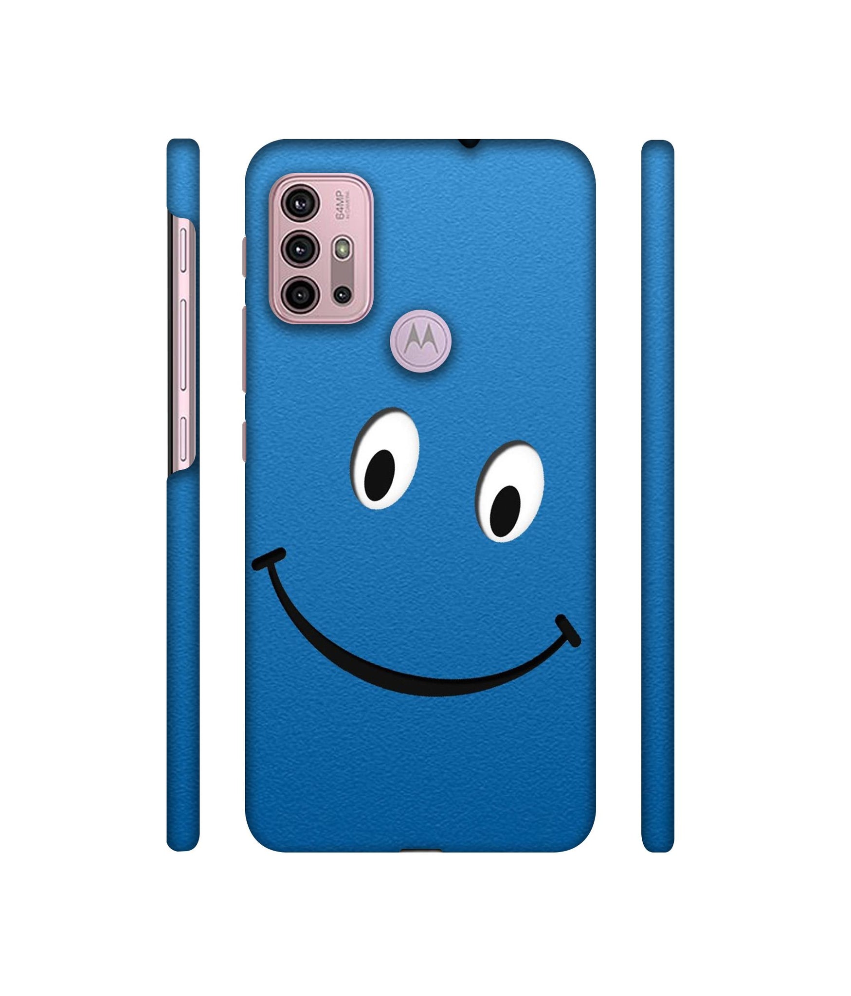 Smile Face1Designer Hard Back Cover for Motorola Moto G30 / Moto G10 Power