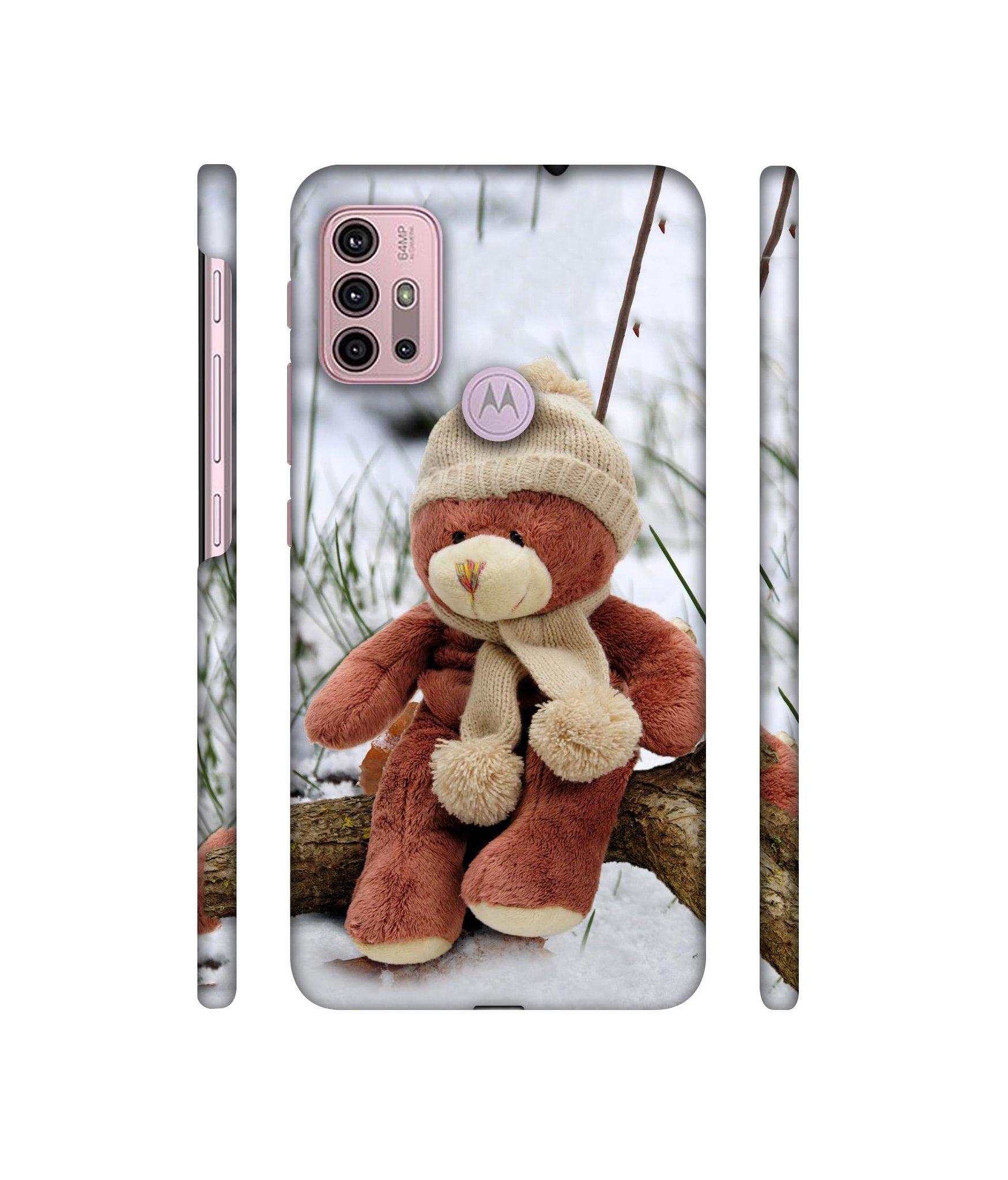 Woolen Bear Designer Hard Back Cover for Motorola Moto G30 / Moto G10 Power