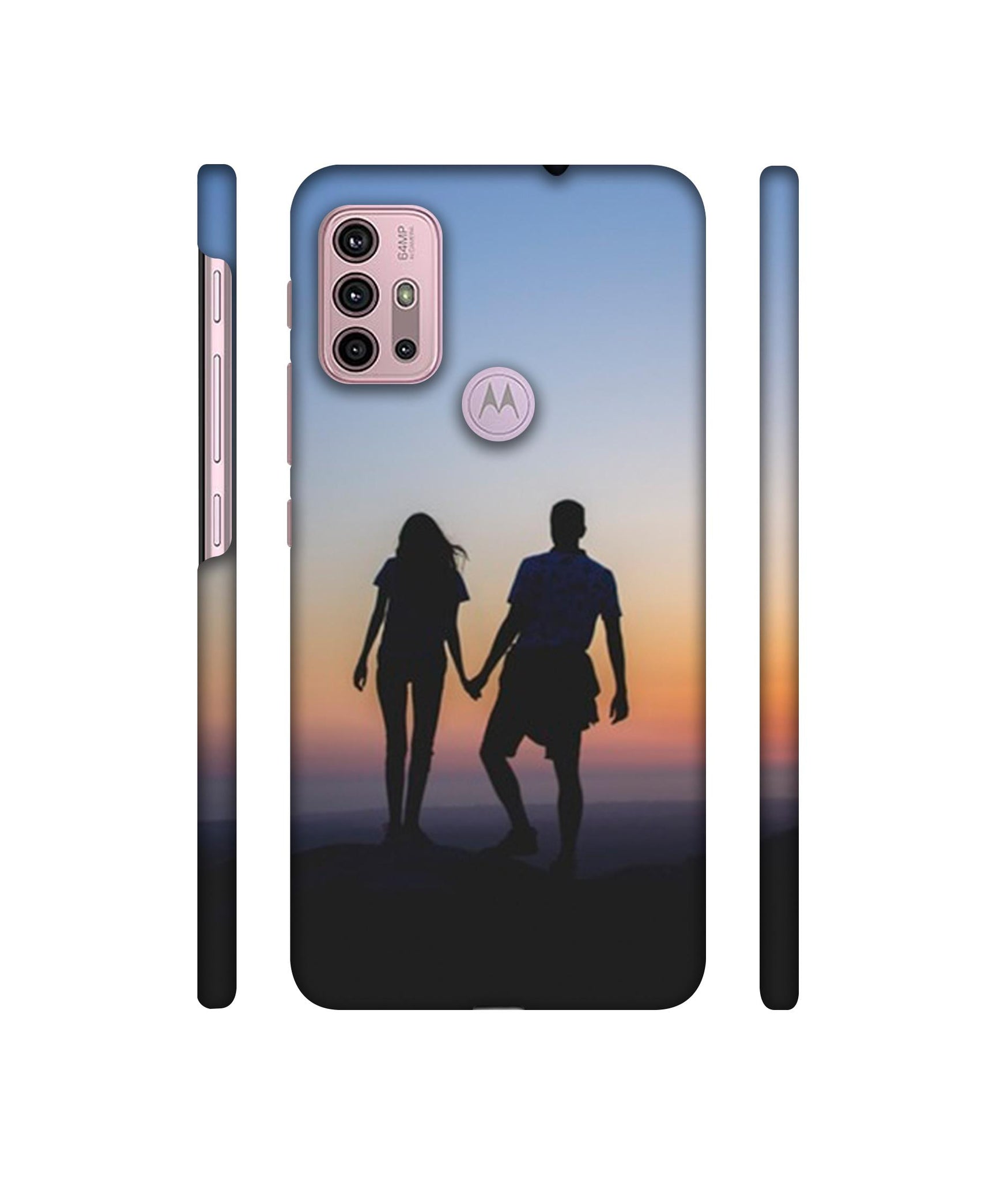 Couple On Beach Designer Hard Back Cover for Motorola Moto G30 / Moto G10 Power