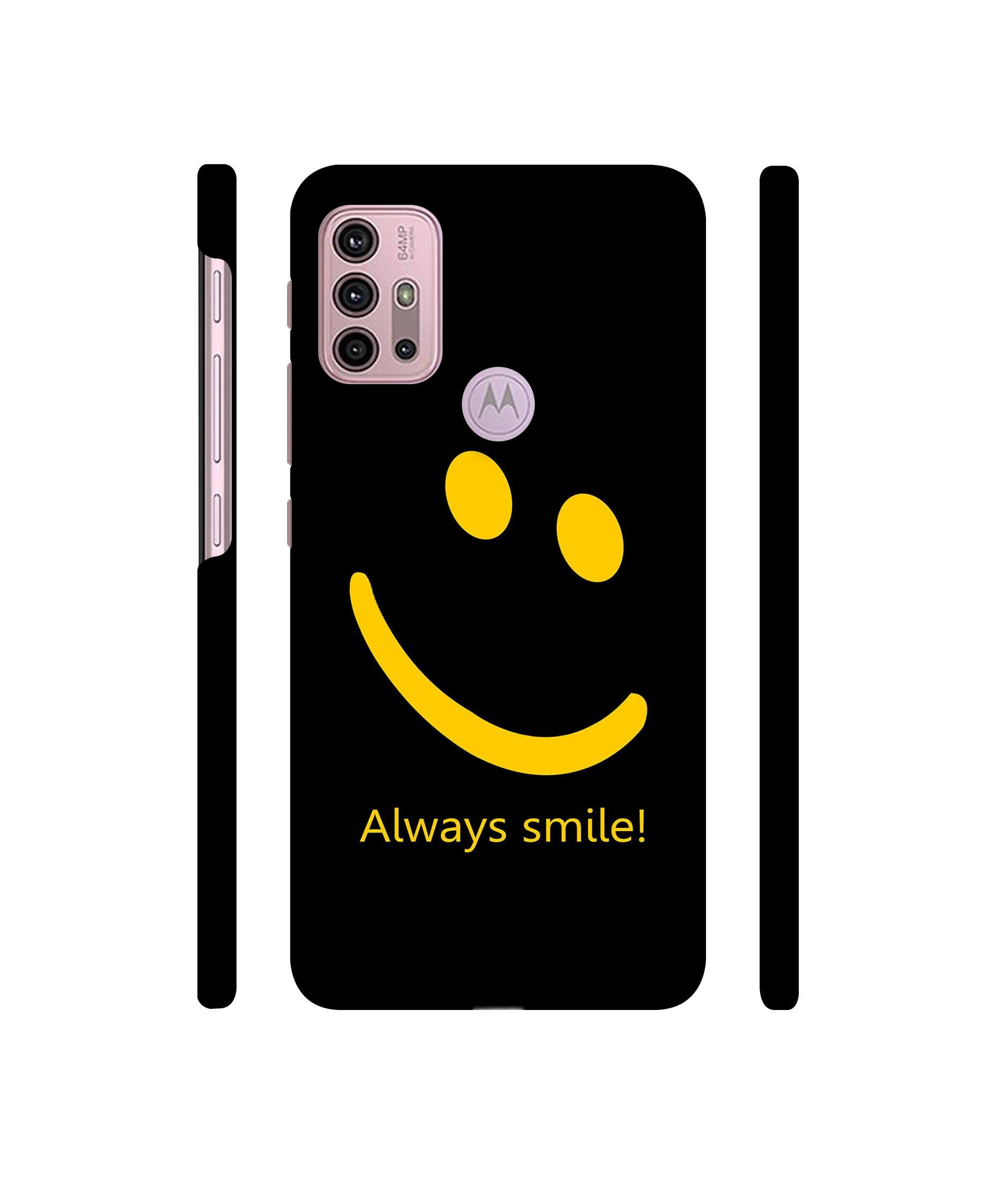 Always Smile Quote Designer Hard Back Cover for Motorola Moto G30 / Moto G10 Power