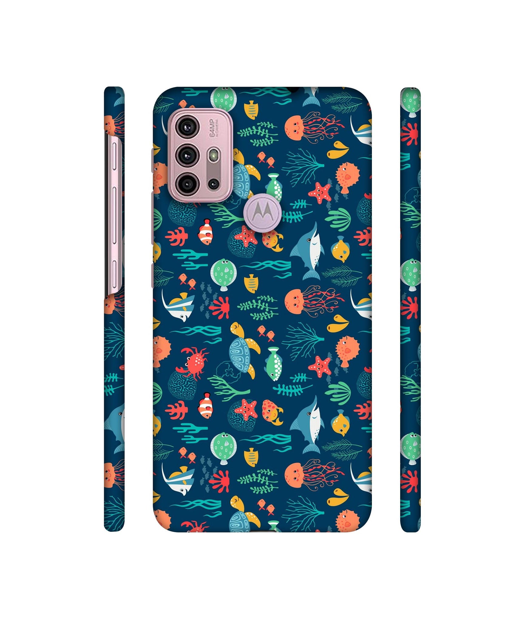 Aquarium Texture Designer Hard Back Cover for Motorola Moto G30 / Moto G10 Power