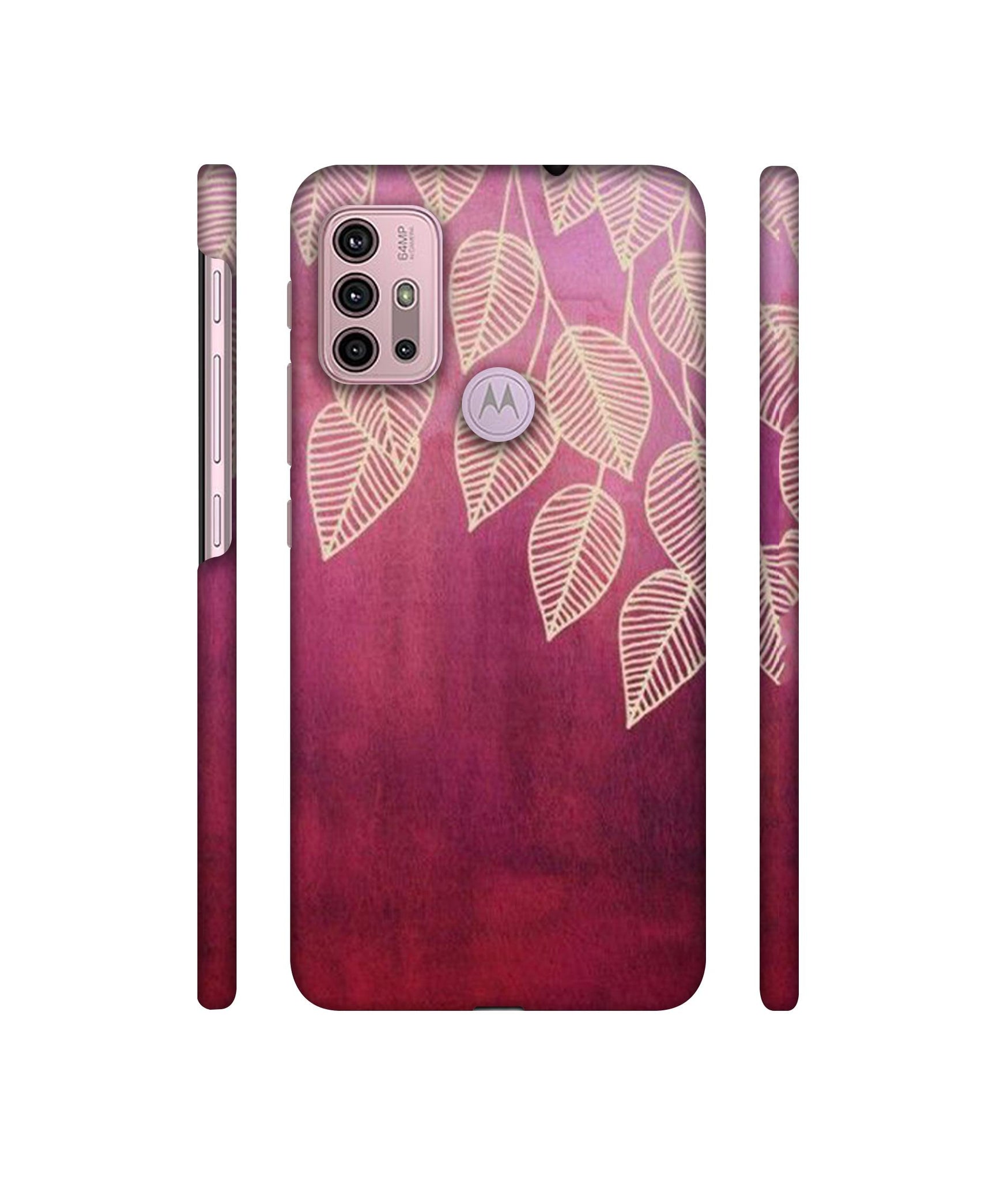 Leaf Pattern Designer Hard Back Cover for Motorola Moto G30 / Moto G10 Power