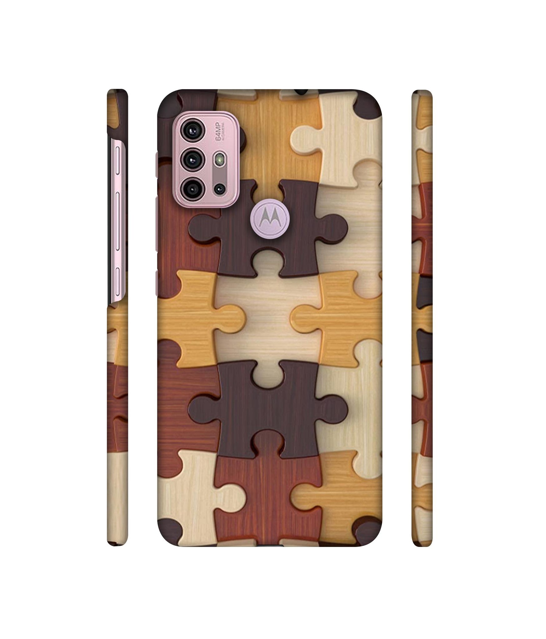 Puzzle Pattern Designer Hard Back Cover for Motorola Moto G30 / Moto G10 Power